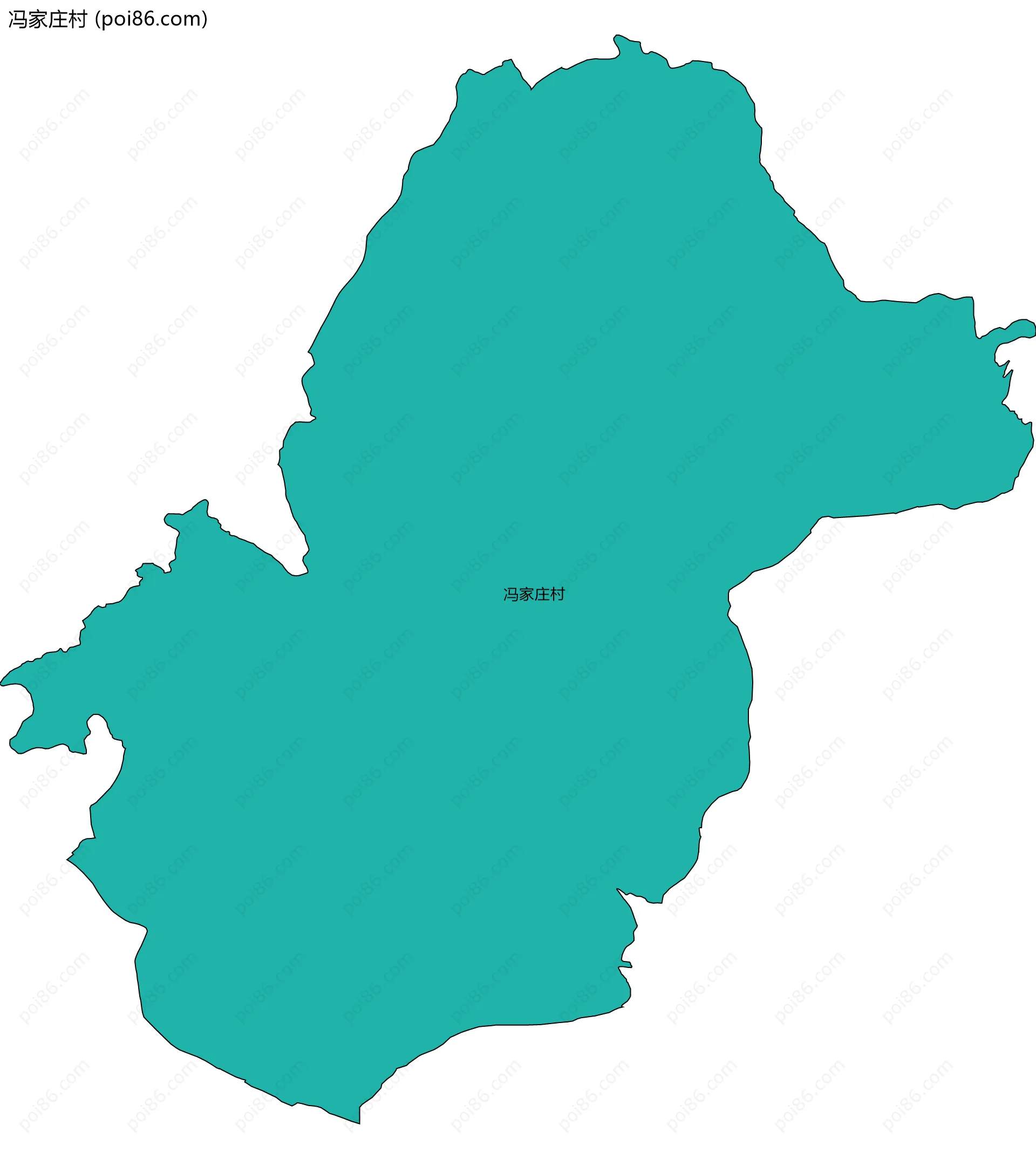 冯家庄村边界地图