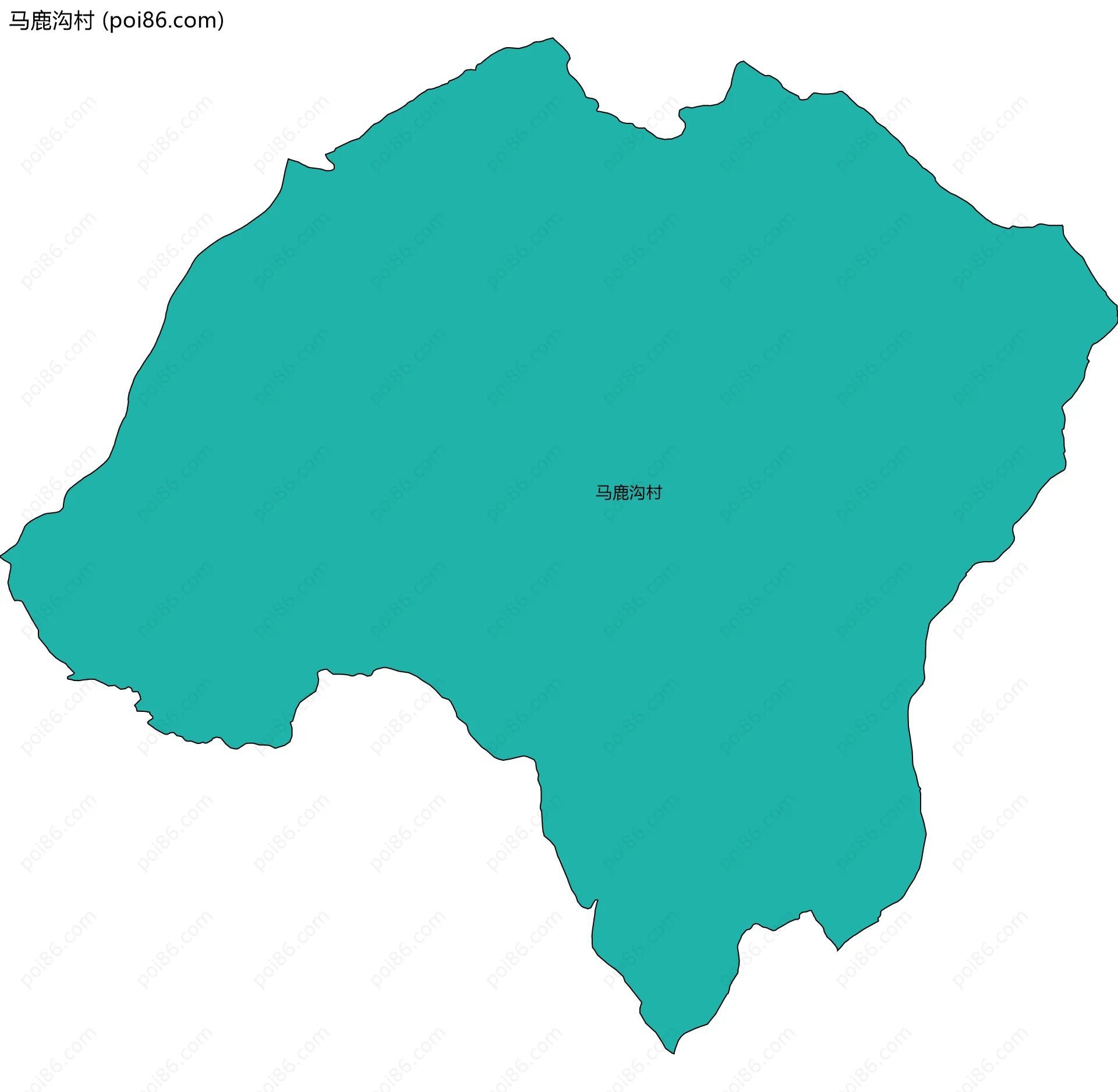 马鹿沟村边界地图