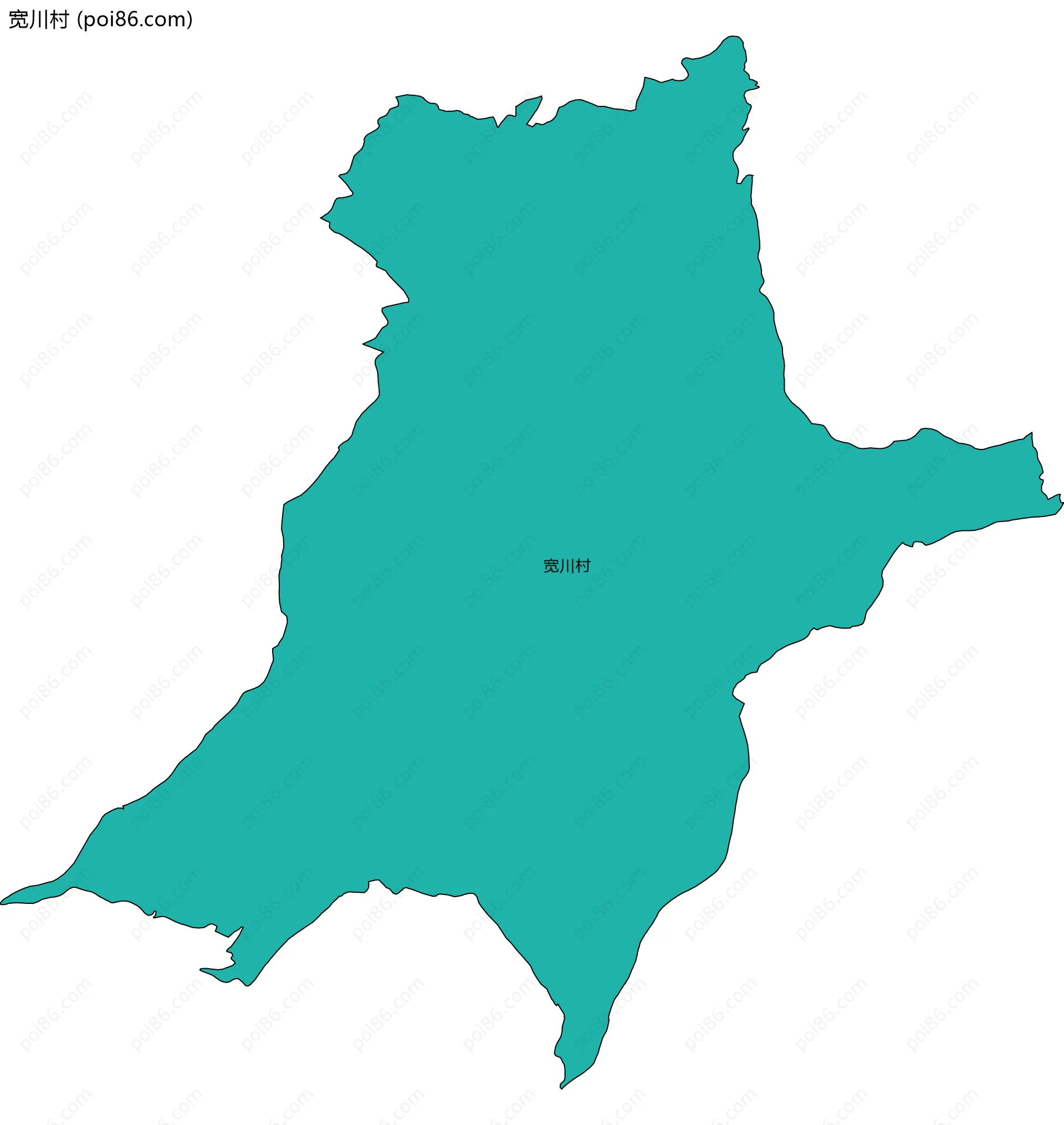 宽川村边界地图