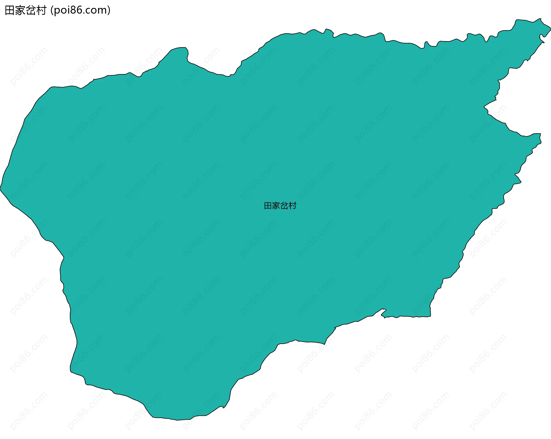 田家岔村边界地图
