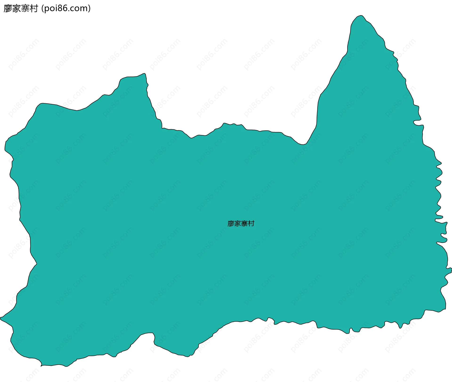 廖家寨村边界地图