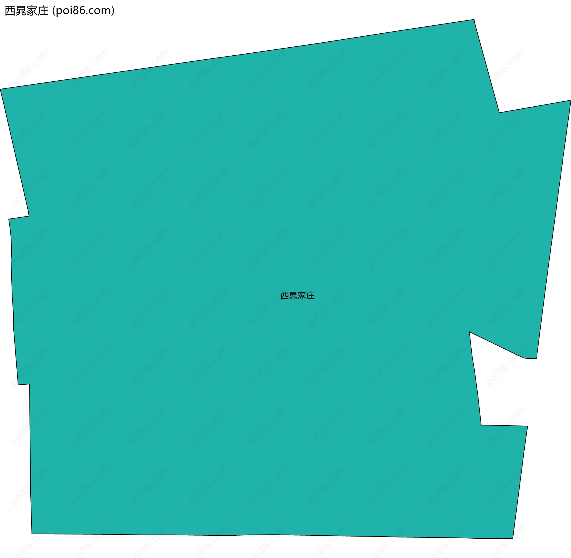 西晁家庄边界地图