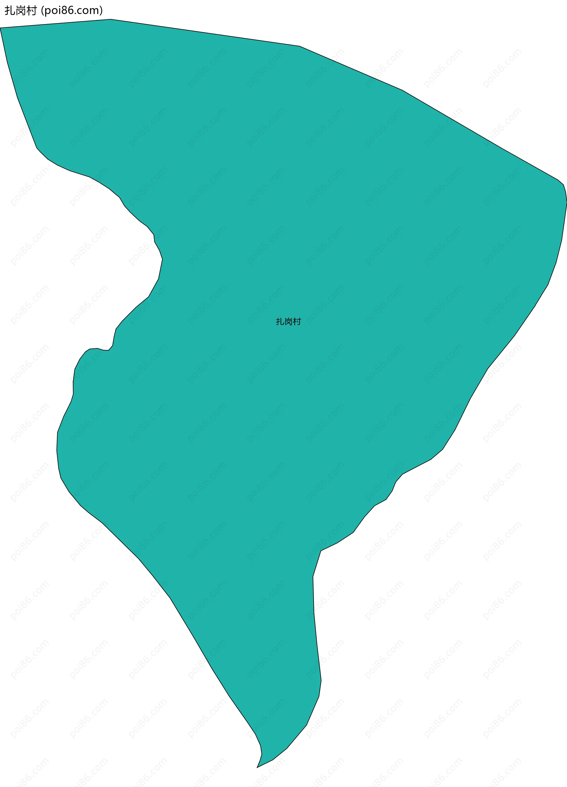 扎岗村边界地图