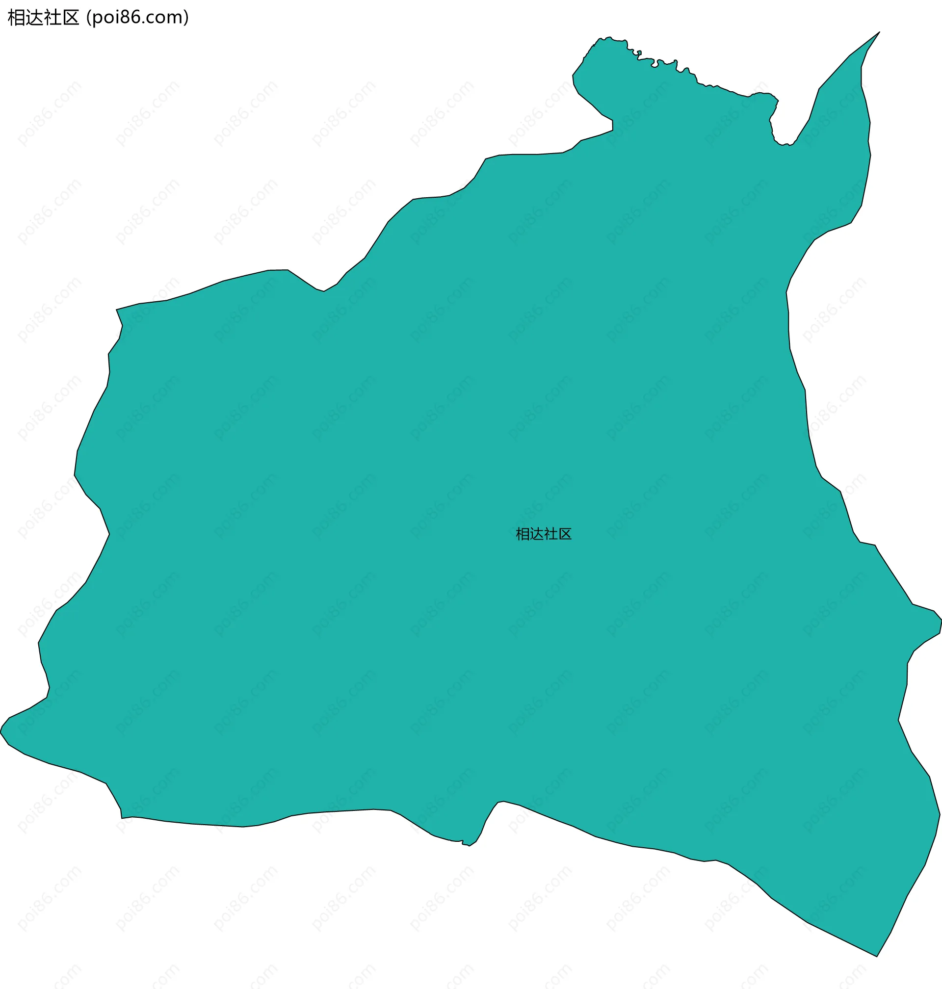 相达社区边界地图