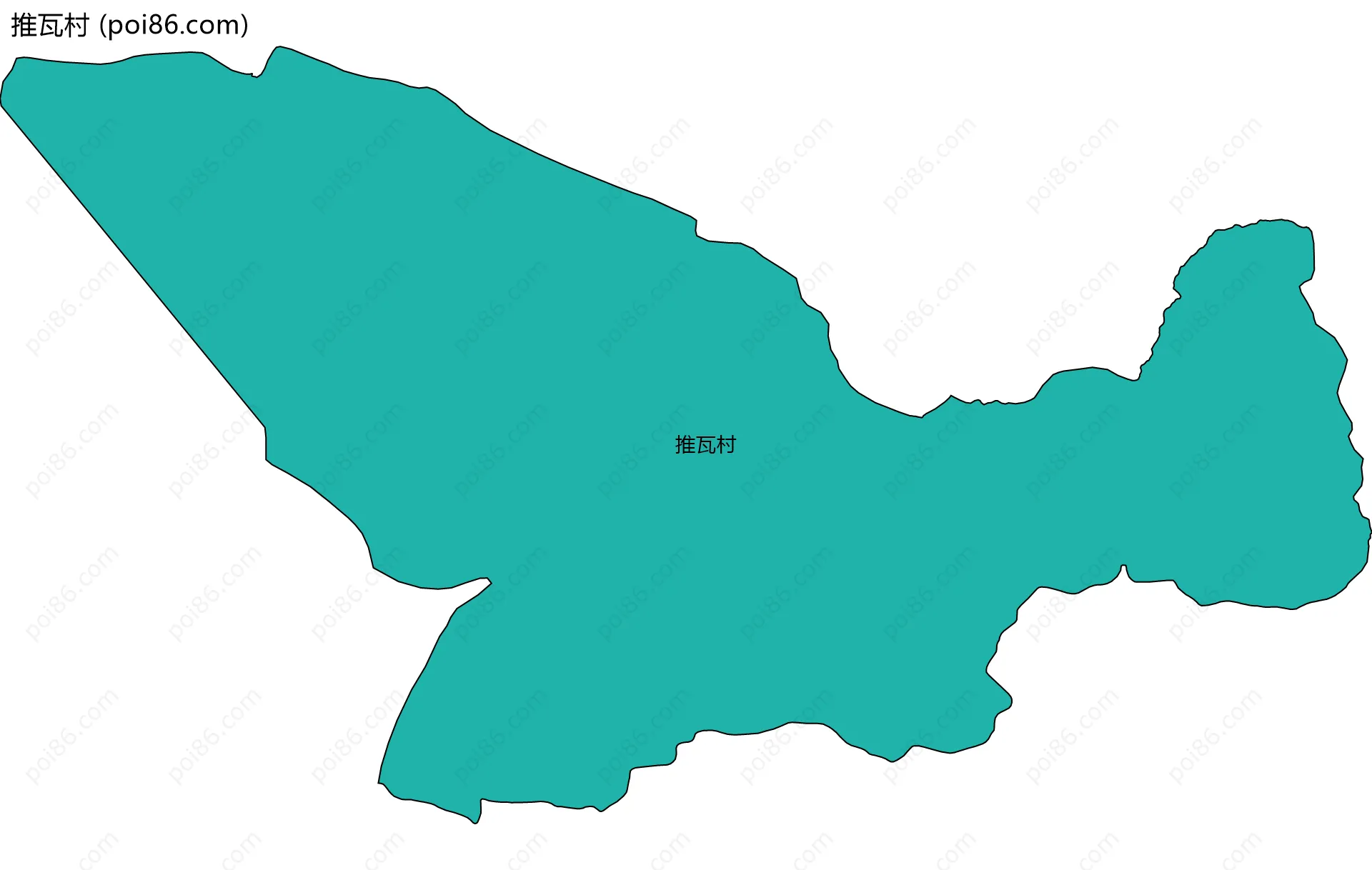 推瓦村边界地图