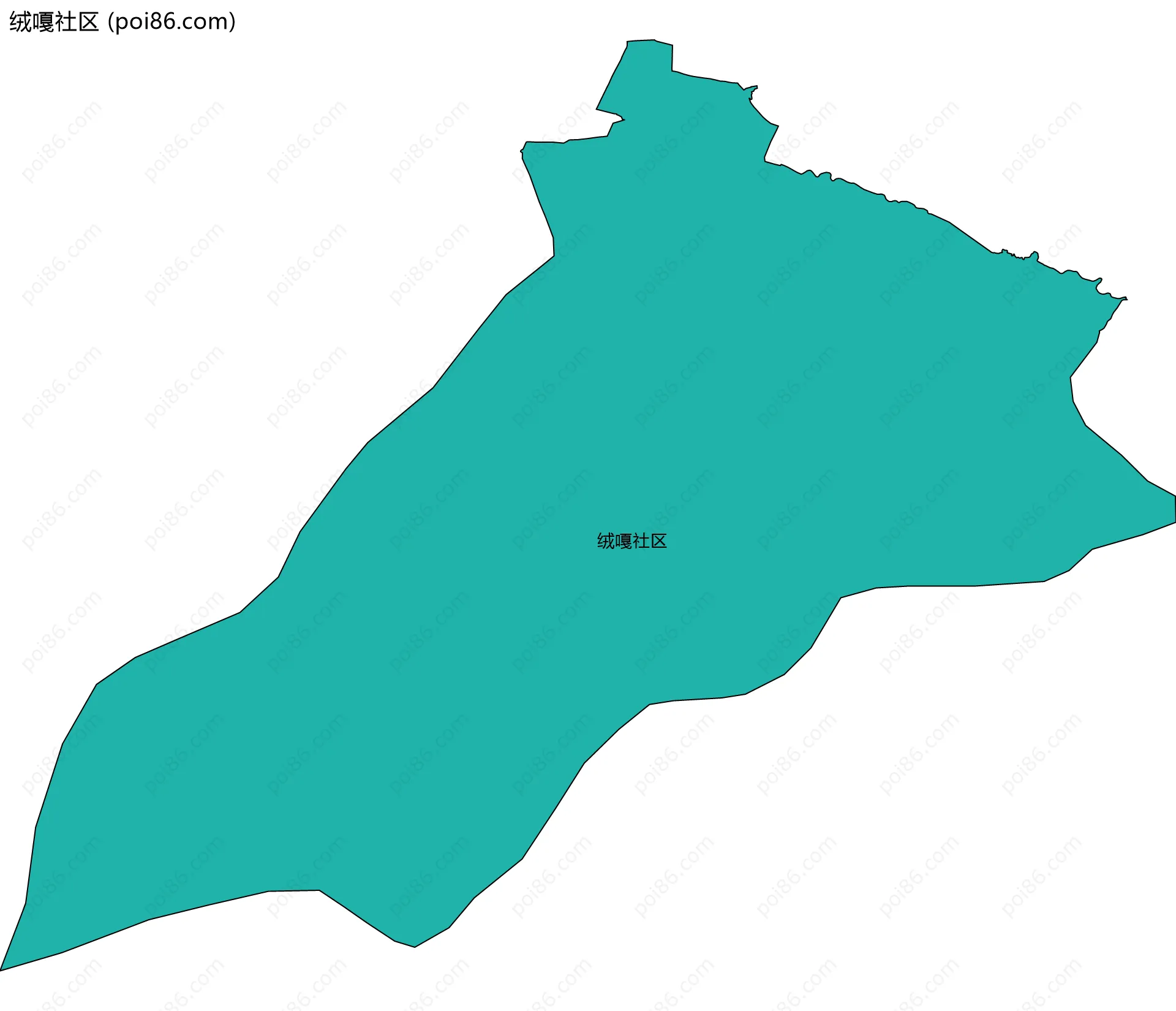 绒嘎社区边界地图