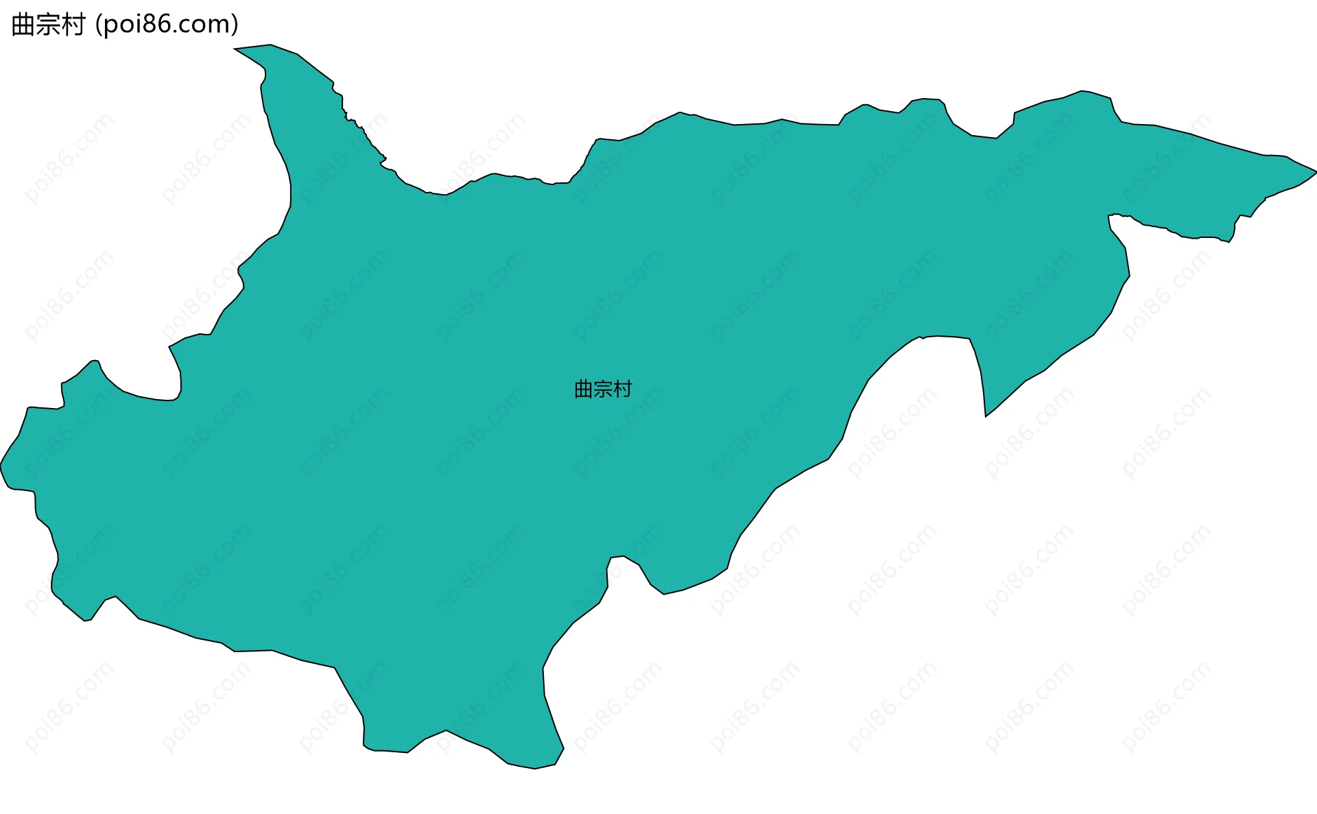 曲宗村边界地图