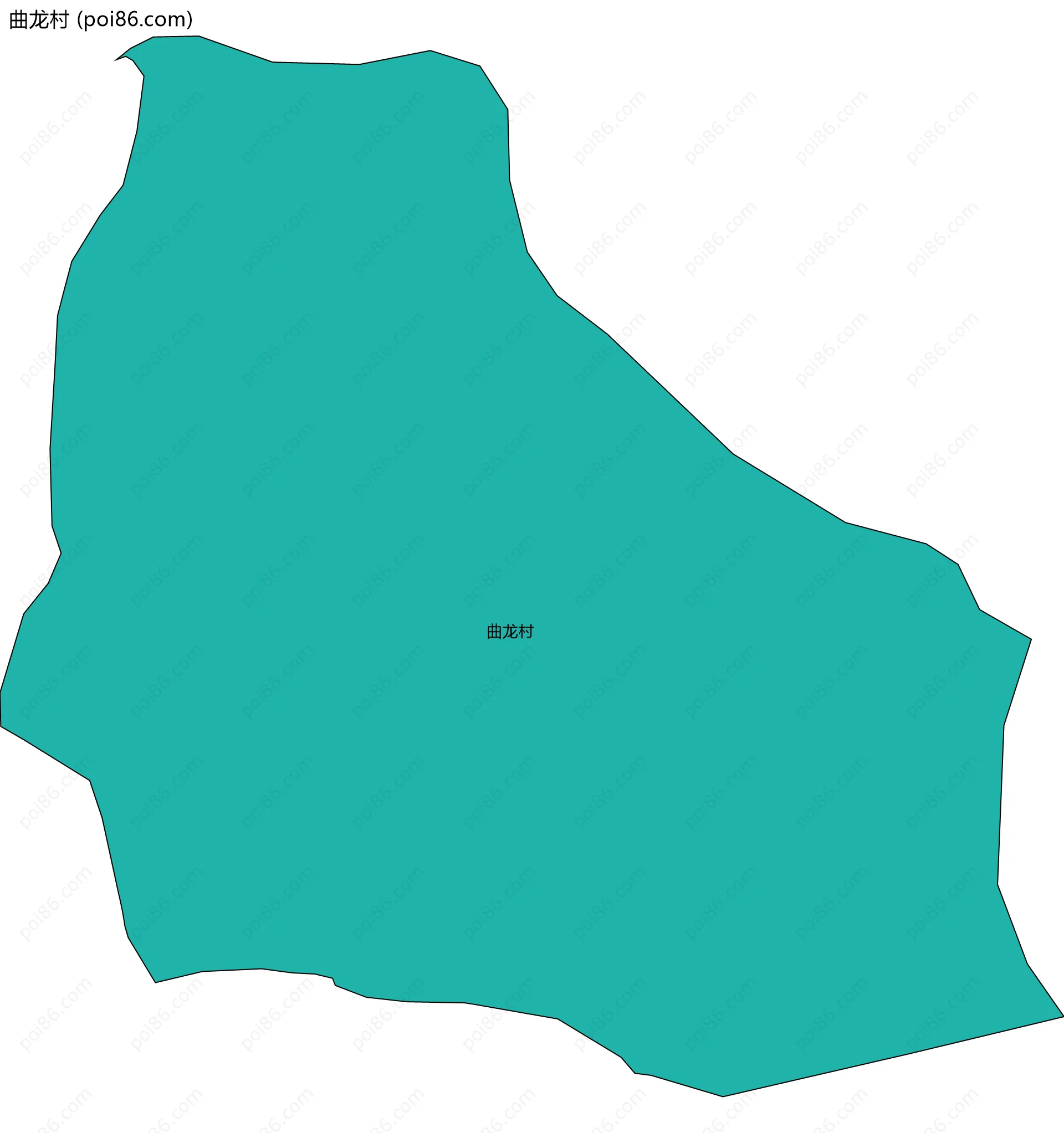 曲龙村边界地图