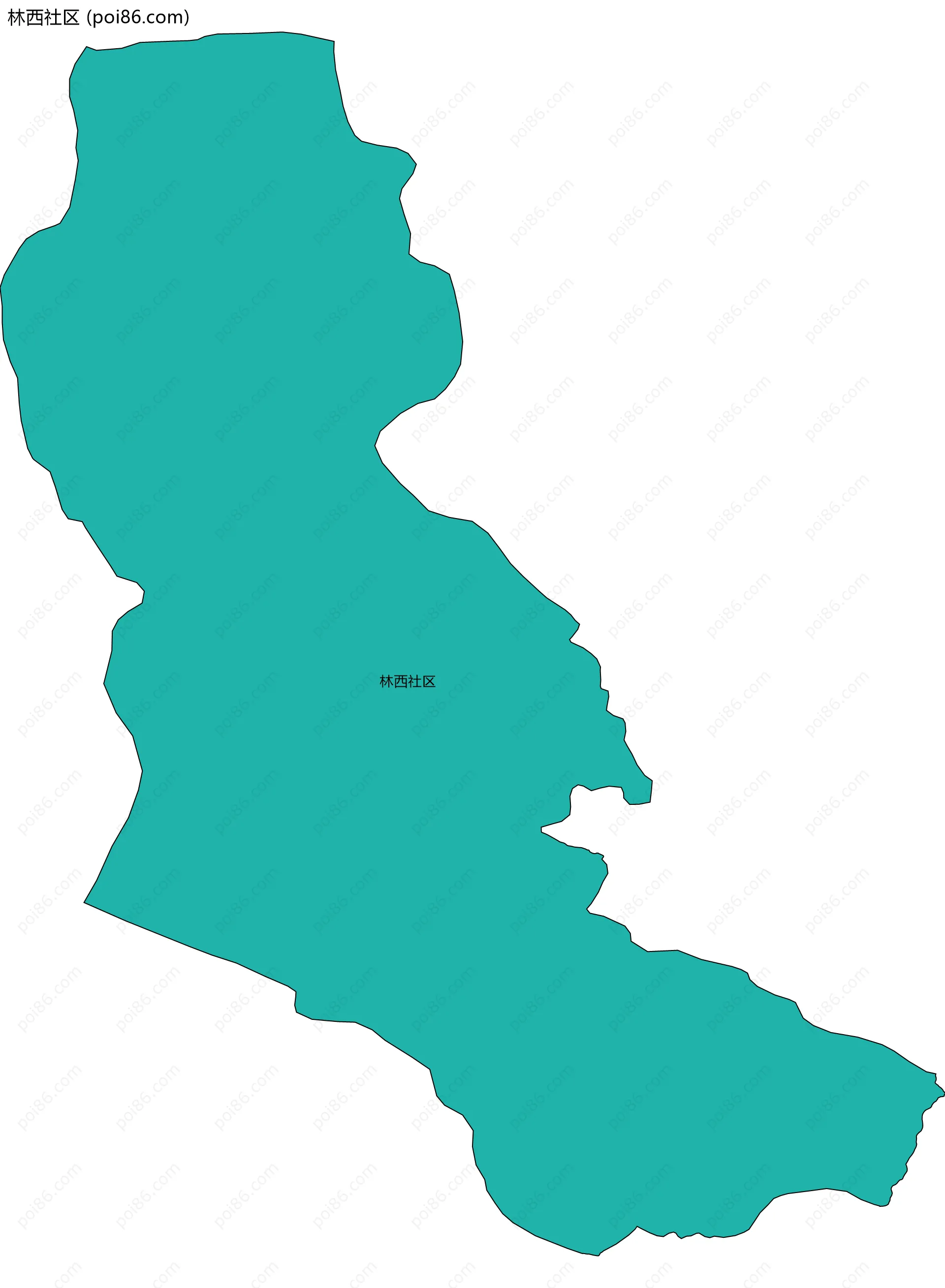 林西社区边界地图