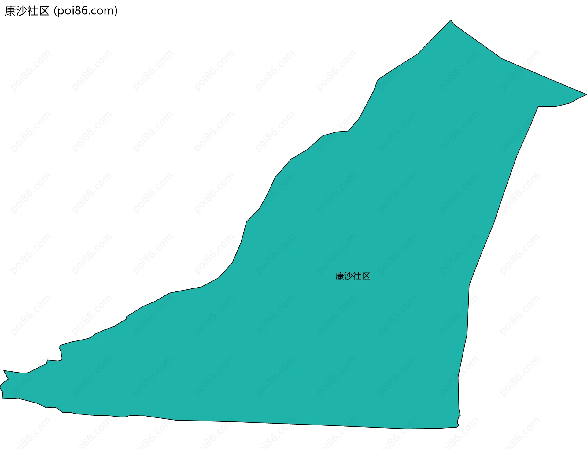 康沙社区边界地图