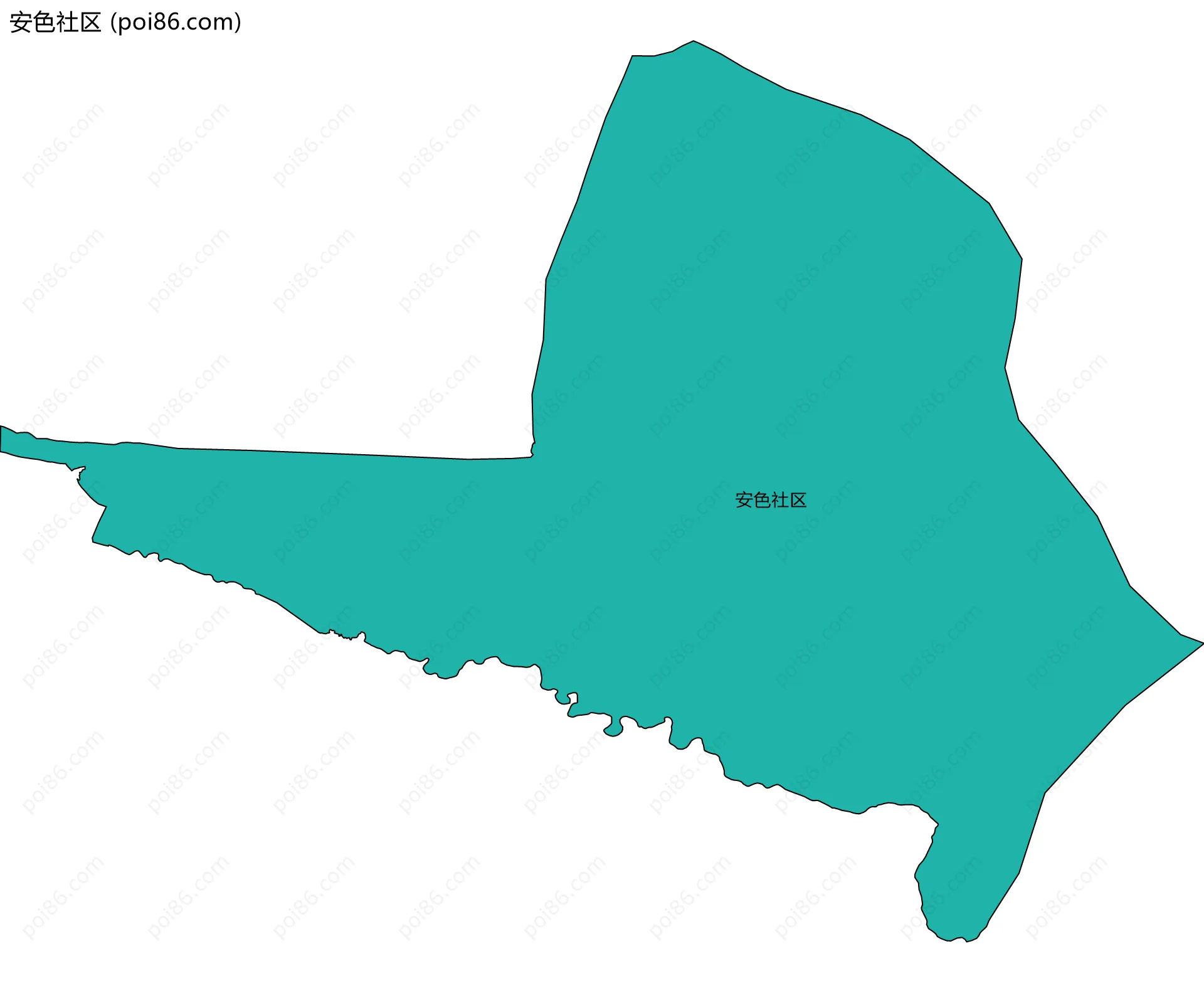 安色社区边界地图