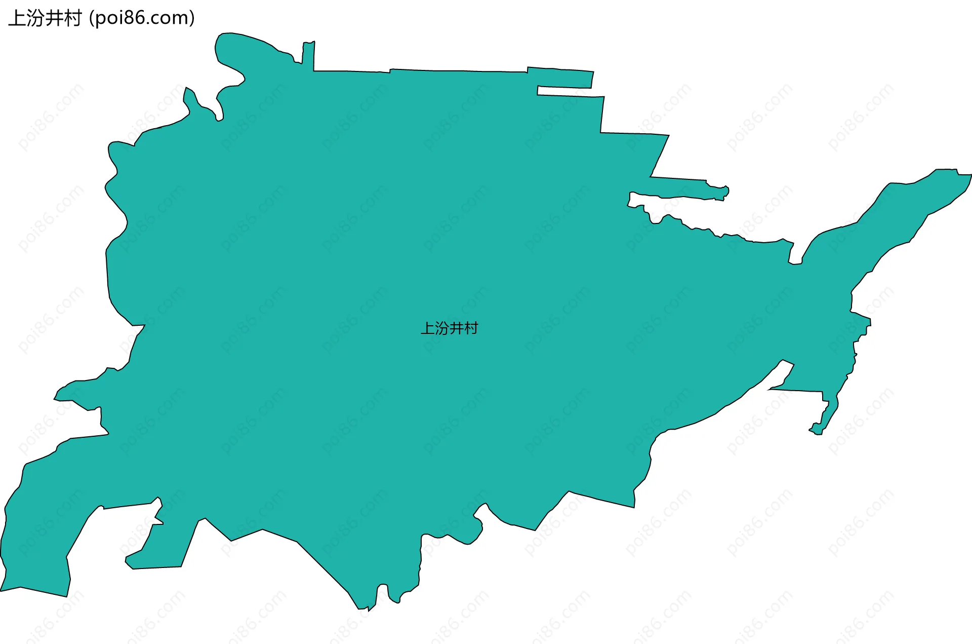 上汾井村边界地图