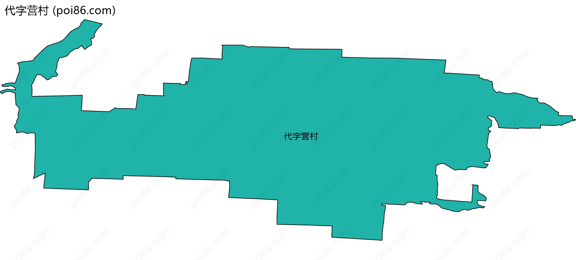 代字营村边界地图
