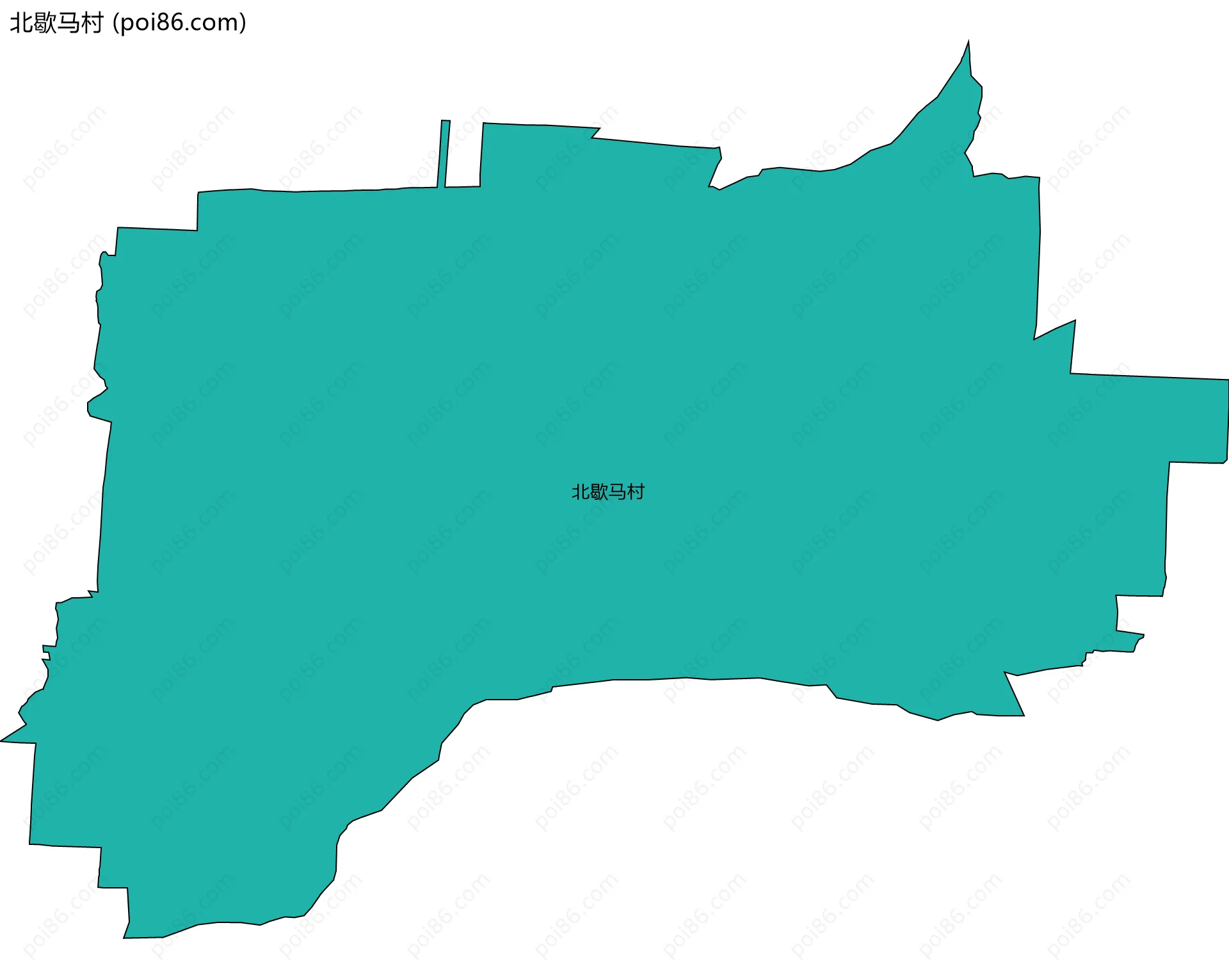 北歇马村边界地图