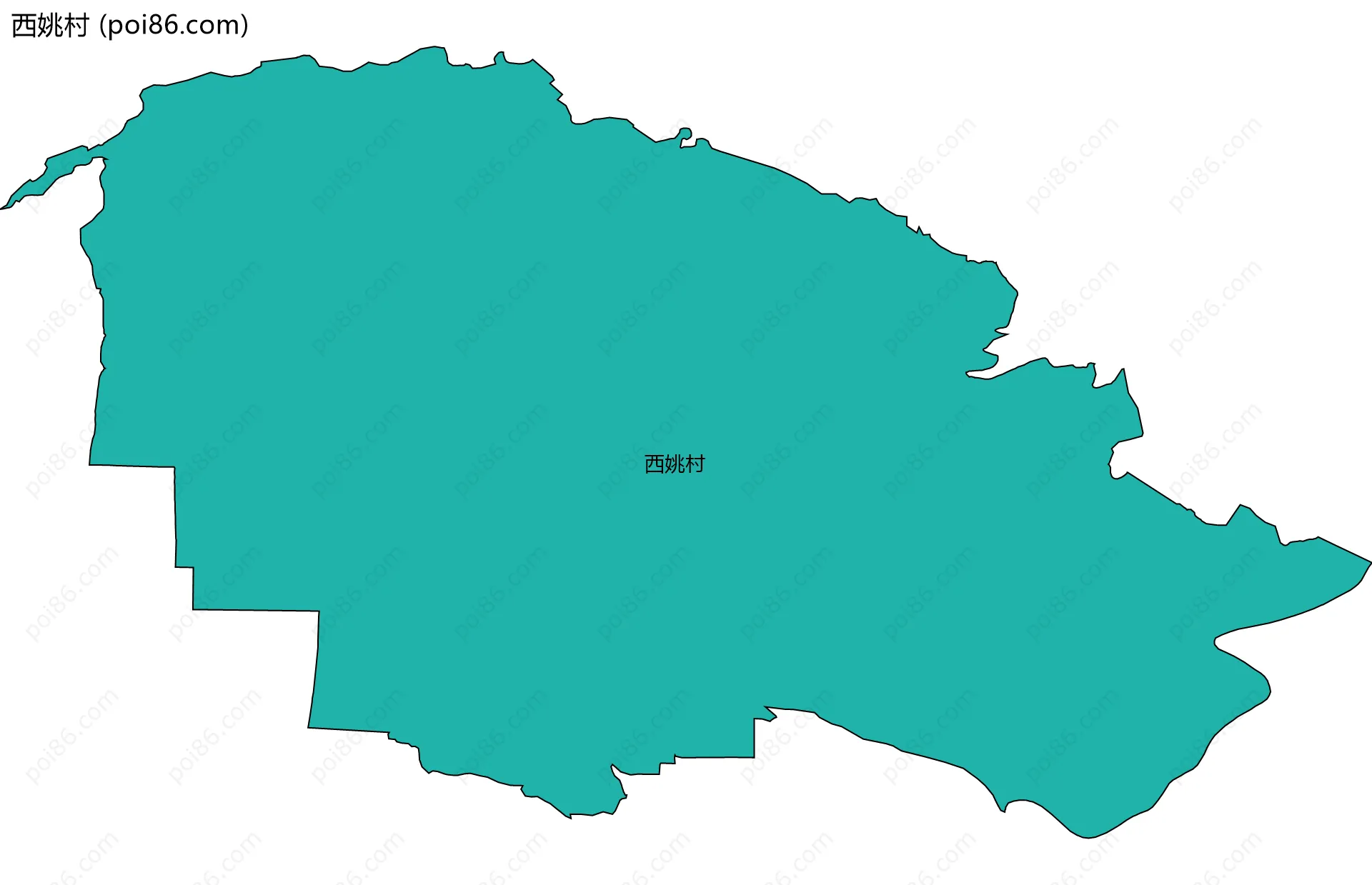 西姚村边界地图