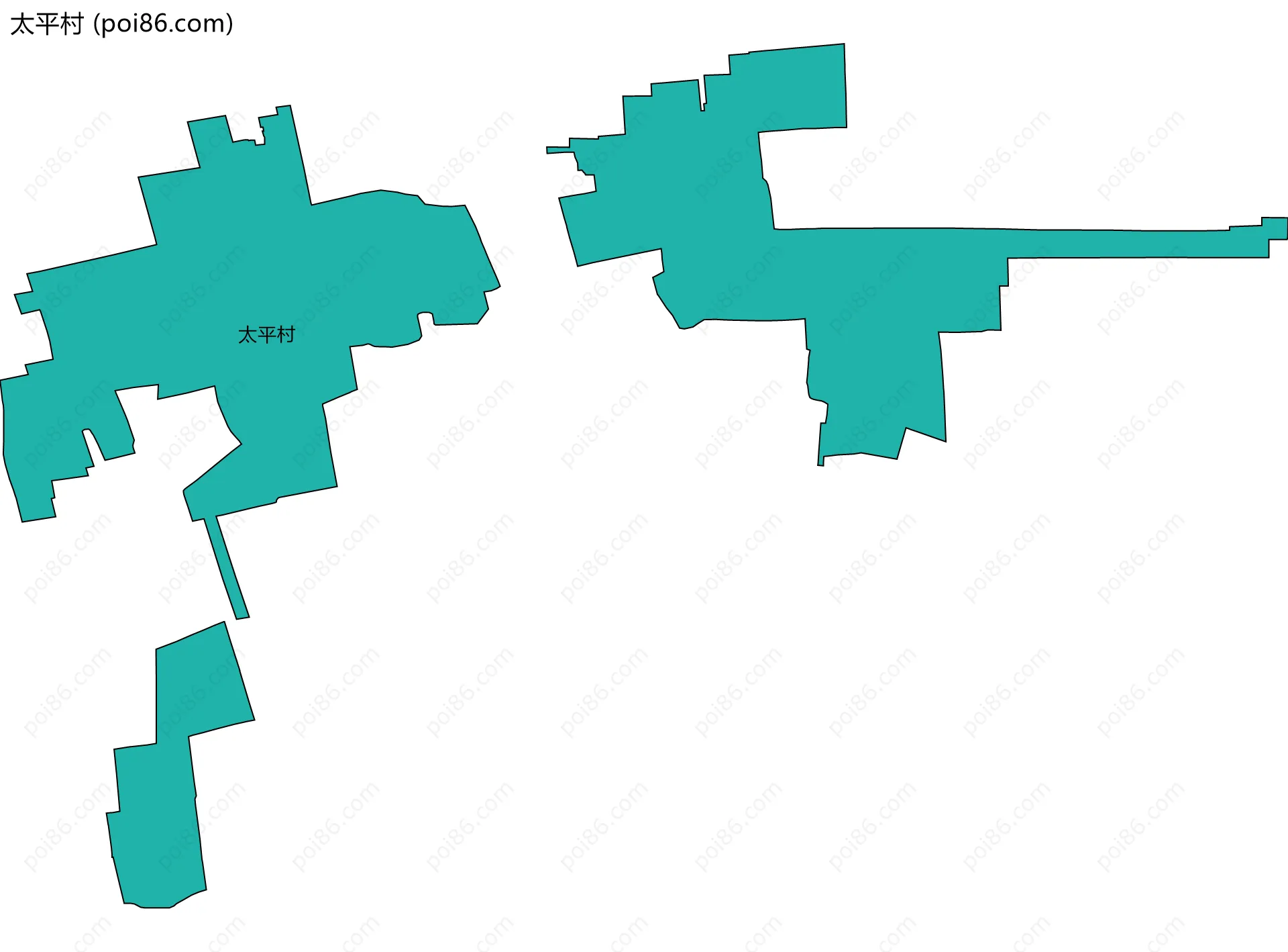 太平村边界地图