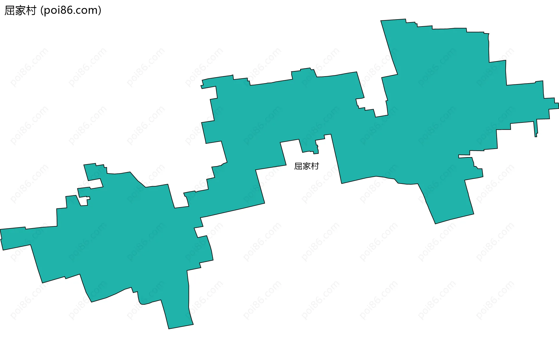 屈家村边界地图