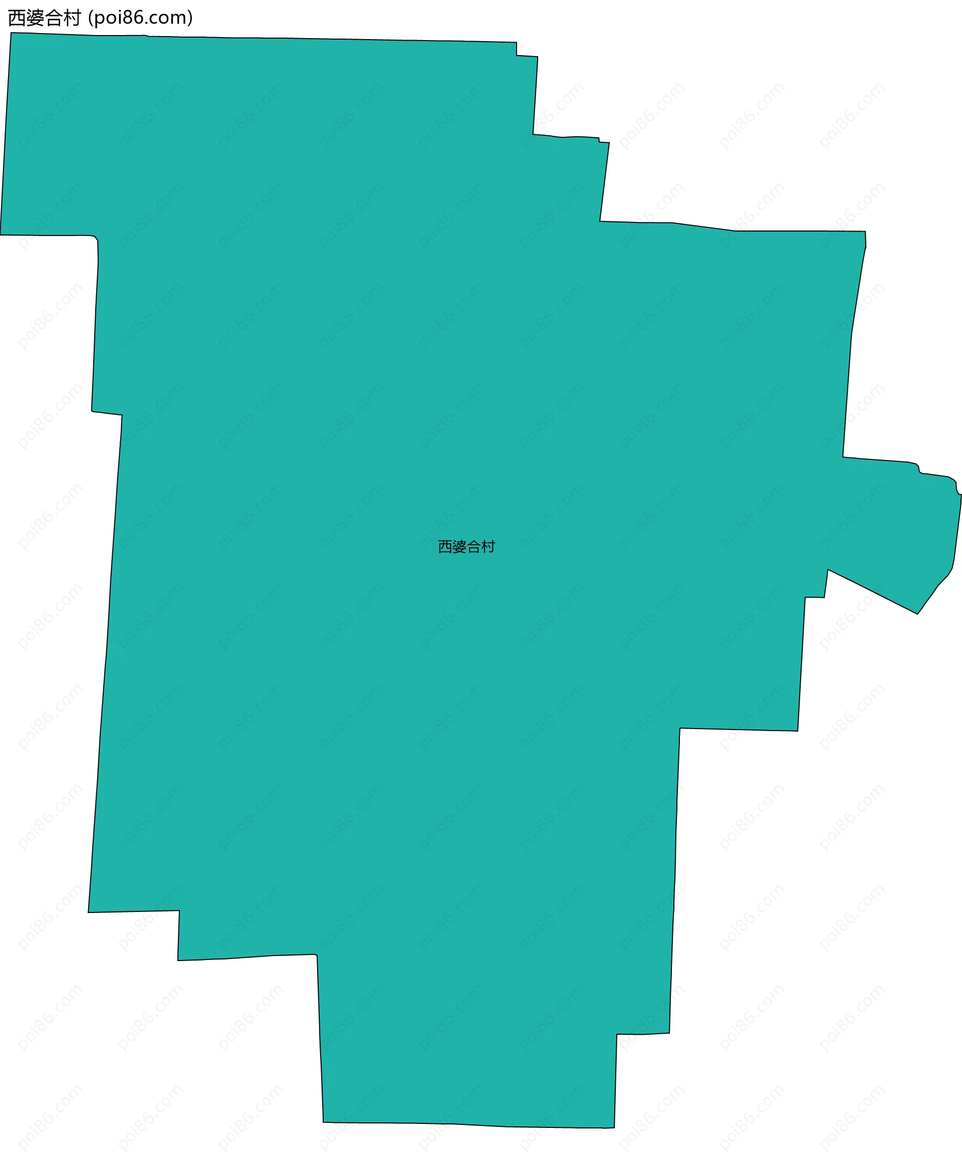 西婆合村边界地图