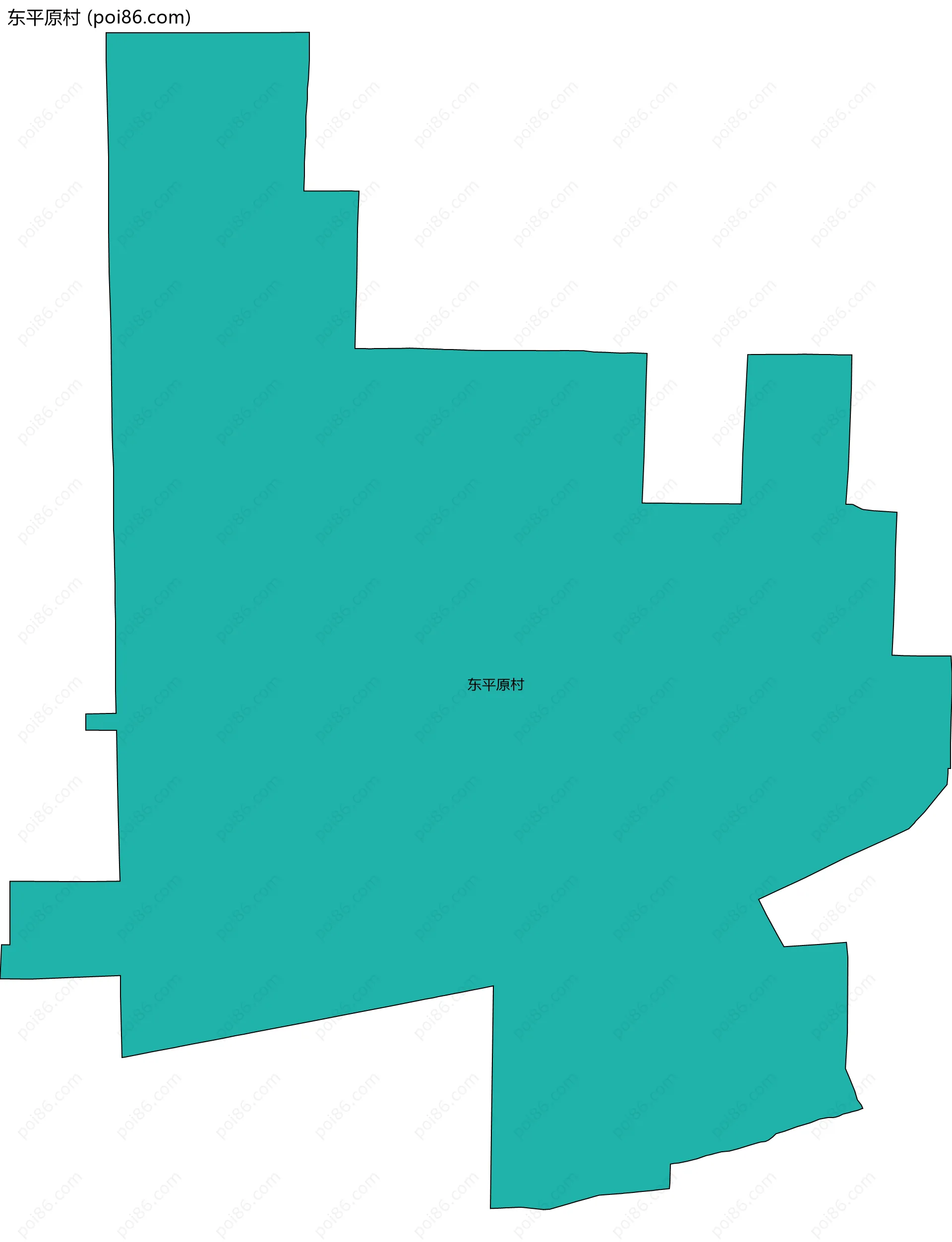 东平原村边界地图