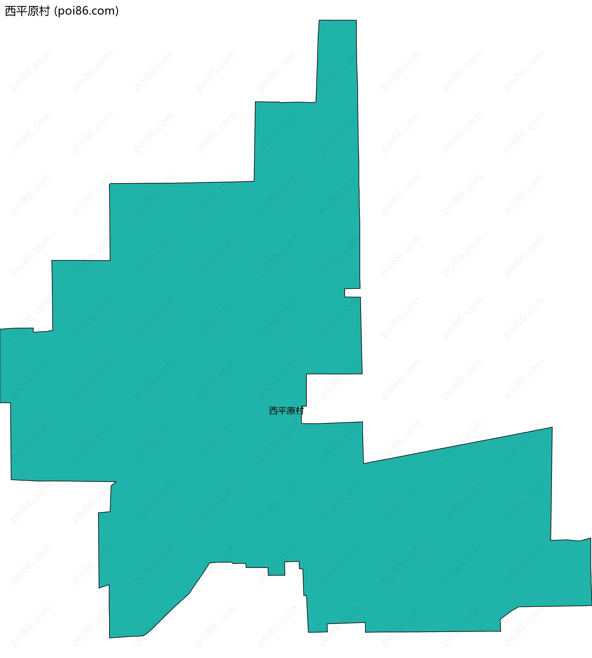 西平原村边界地图