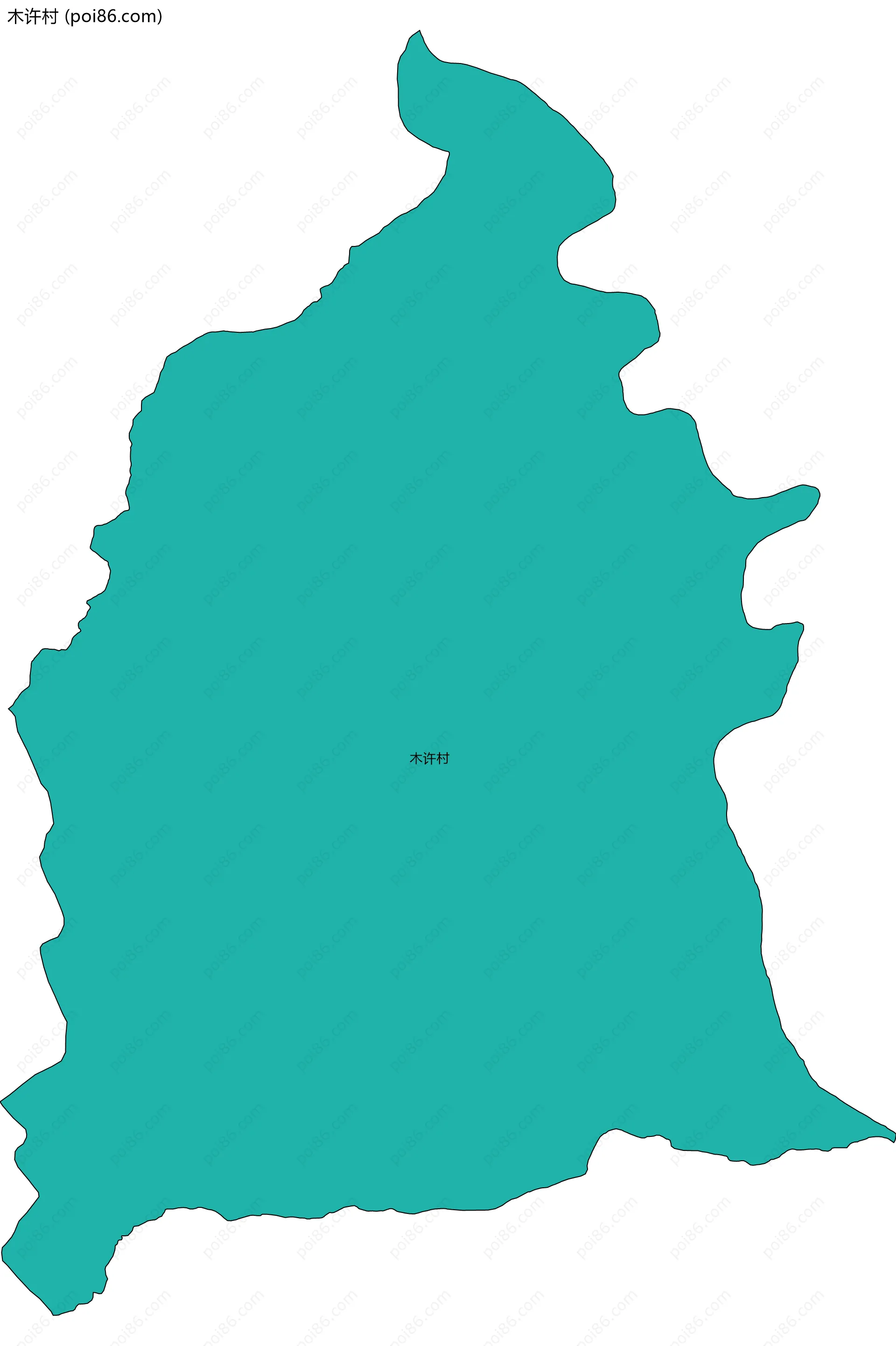 木许村边界地图