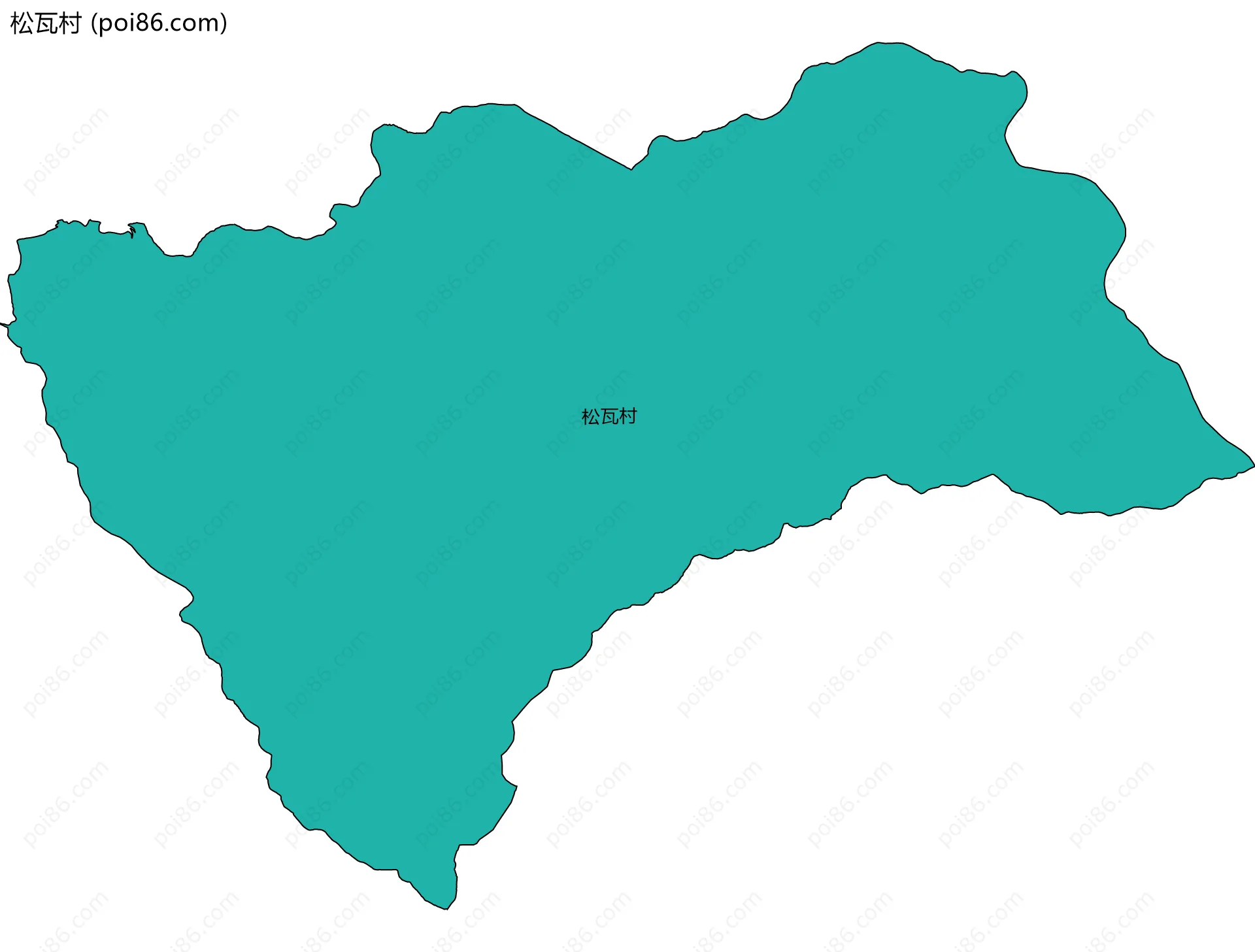 松瓦村边界地图