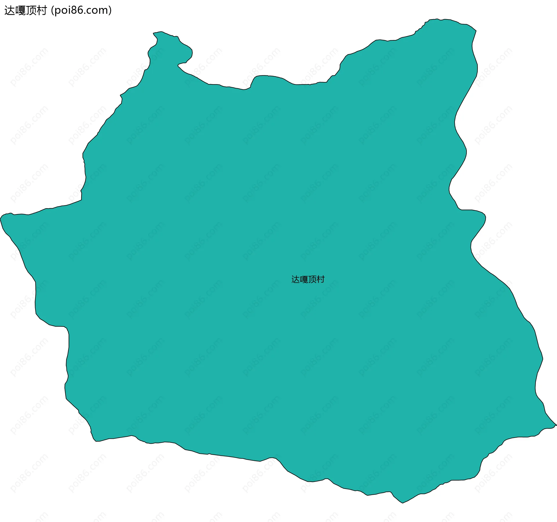 达嘎顶村边界地图
