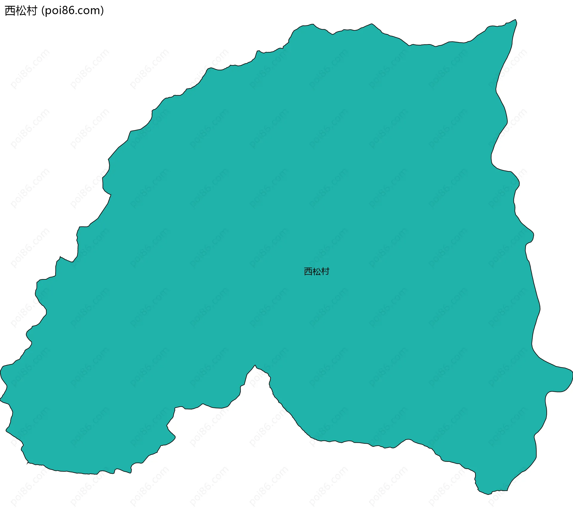 西松村边界地图