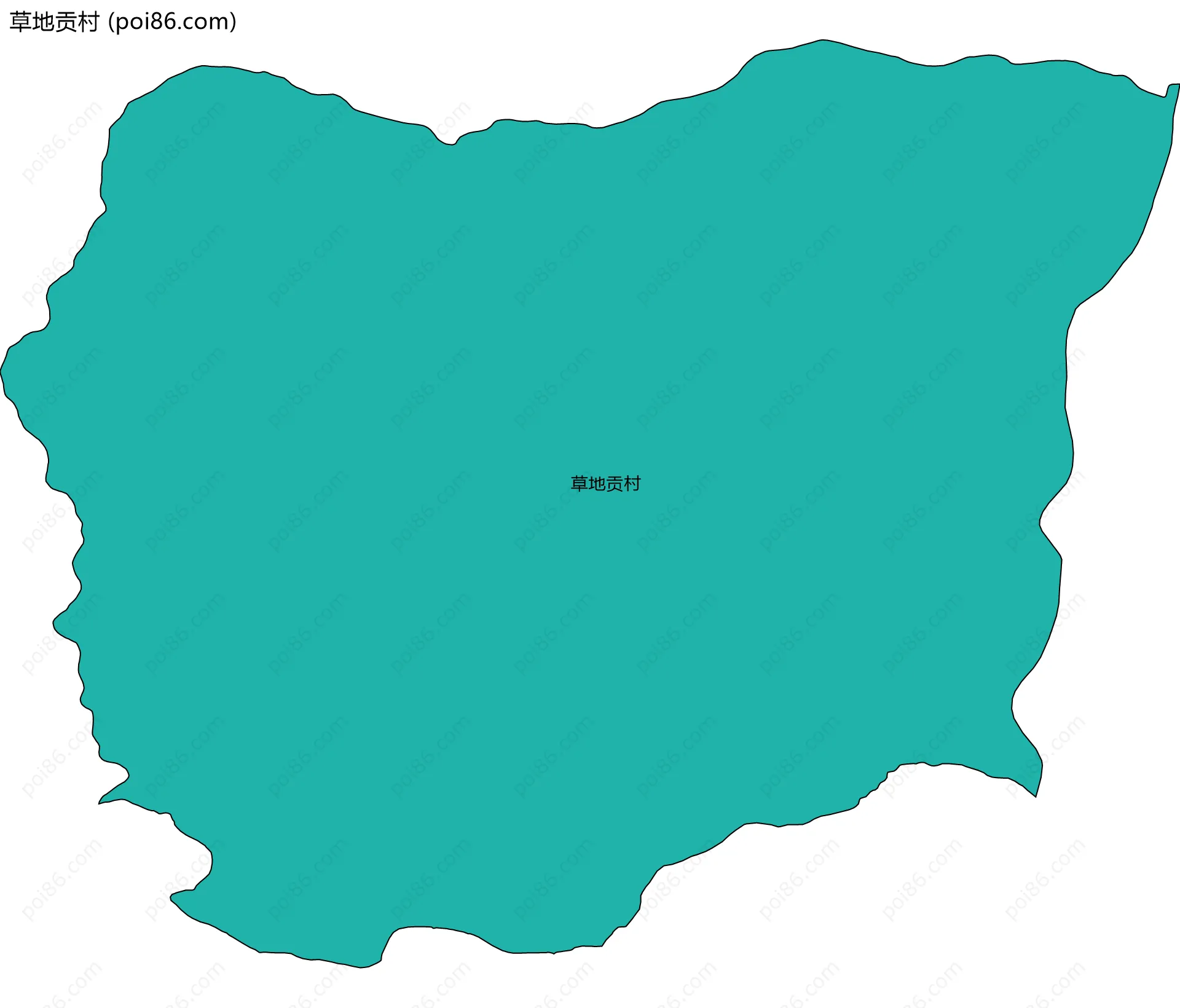 草地贡村边界地图