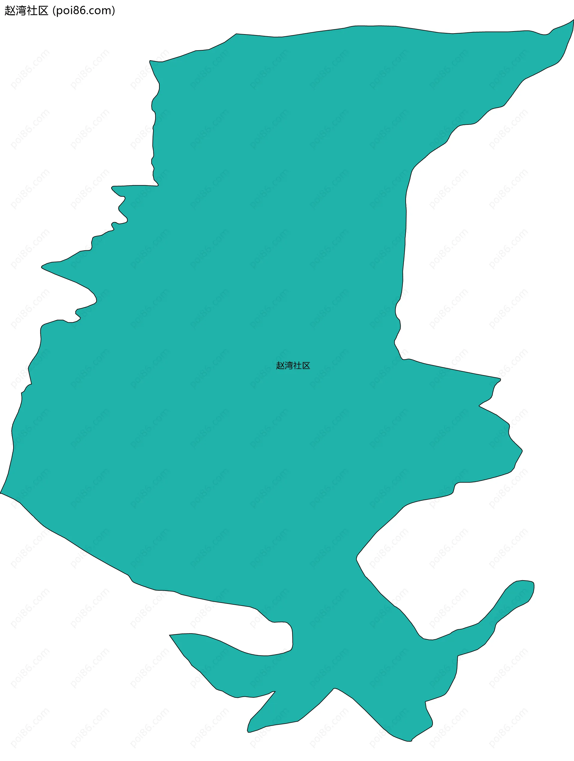 赵湾社区边界地图