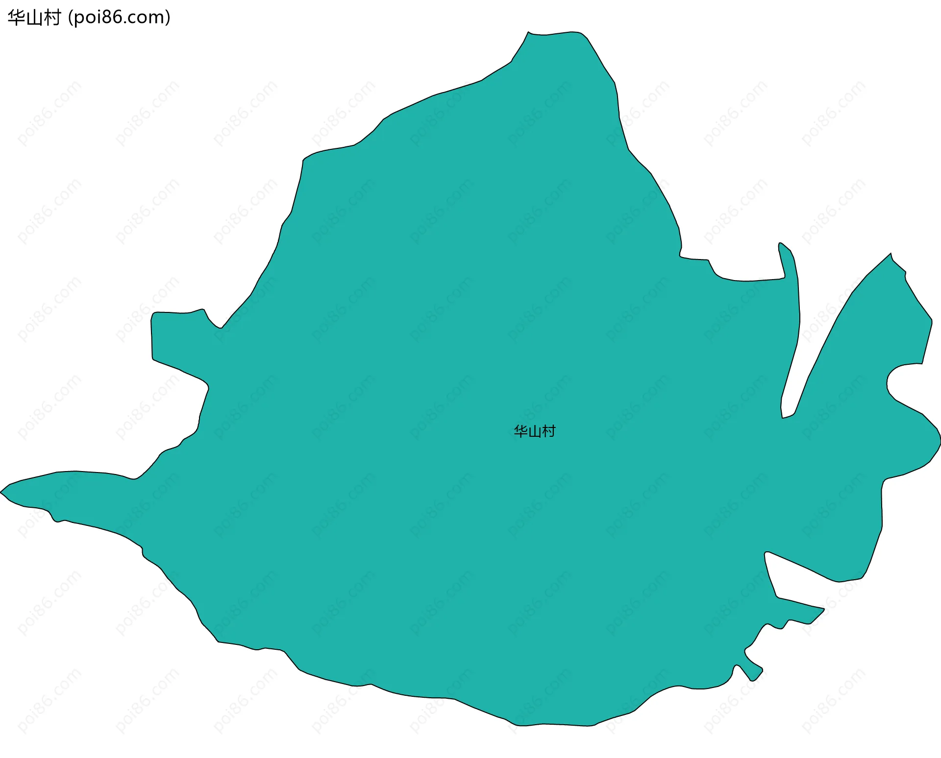 华山村边界地图