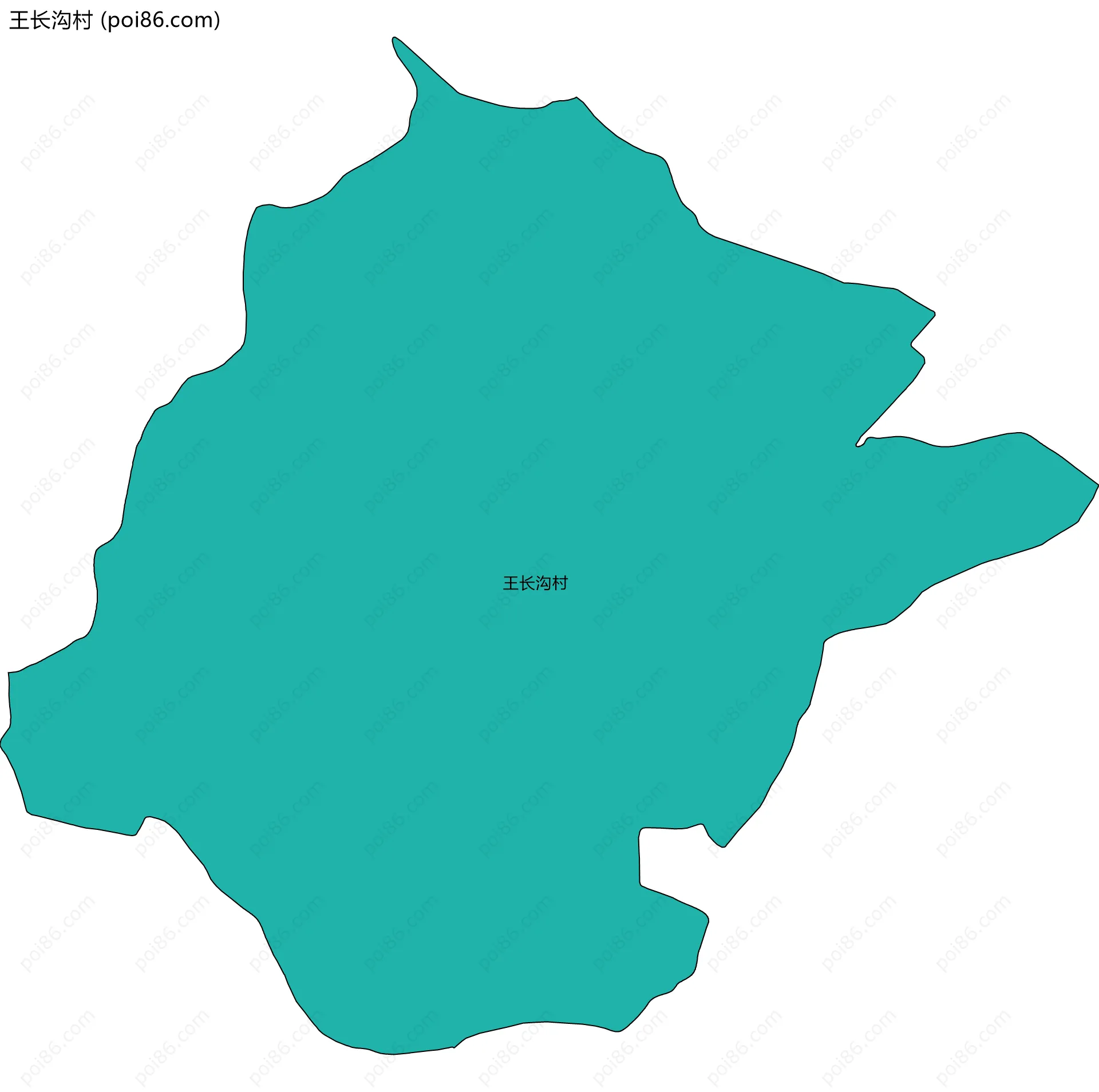 王长沟村边界地图