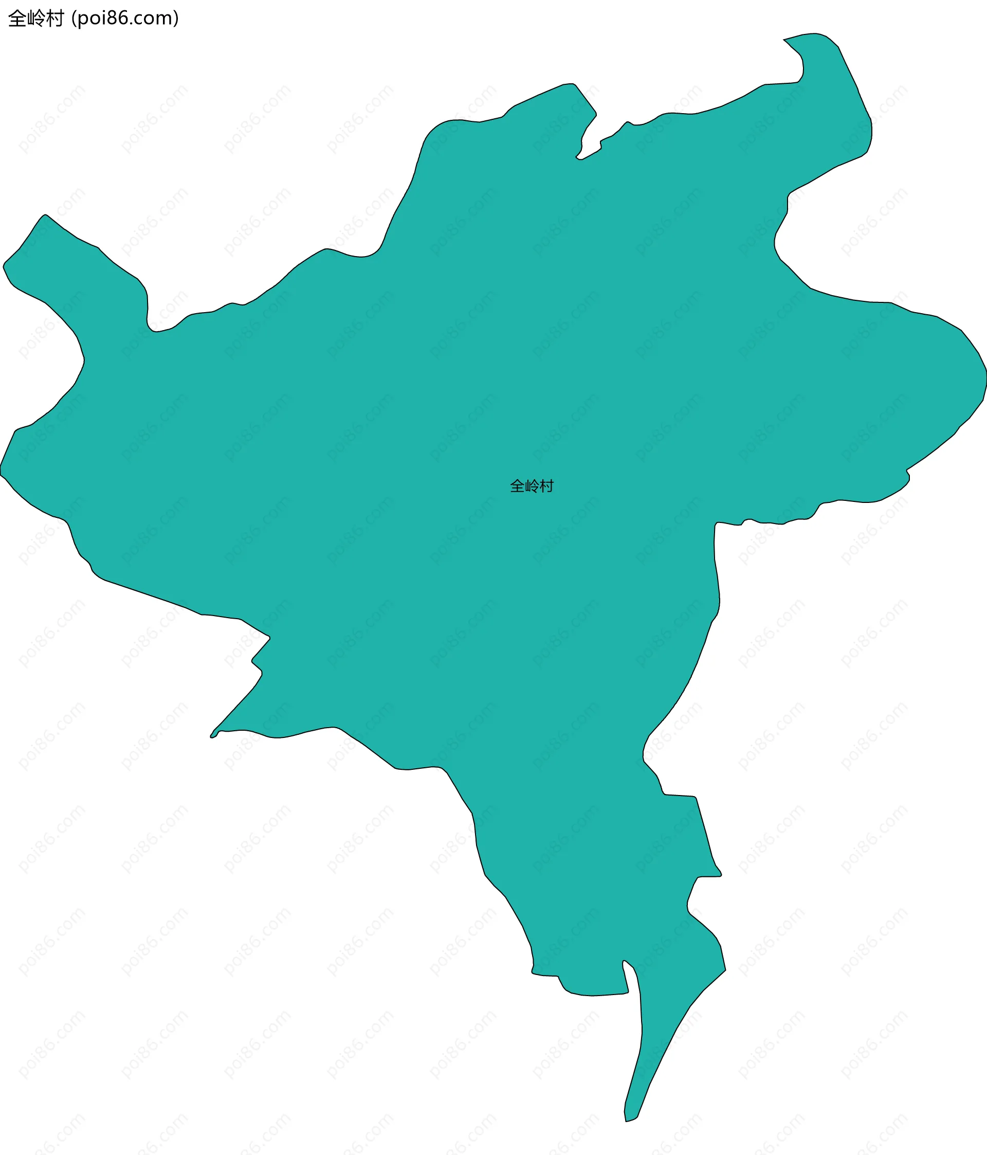 全岭村边界地图