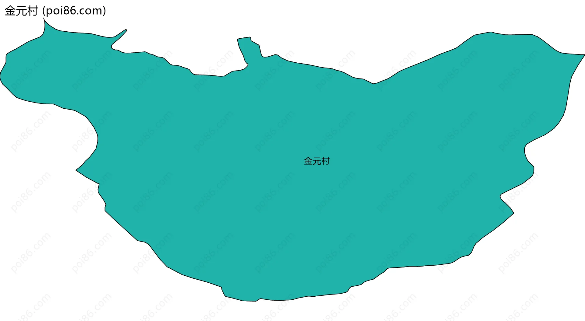 金元村边界地图