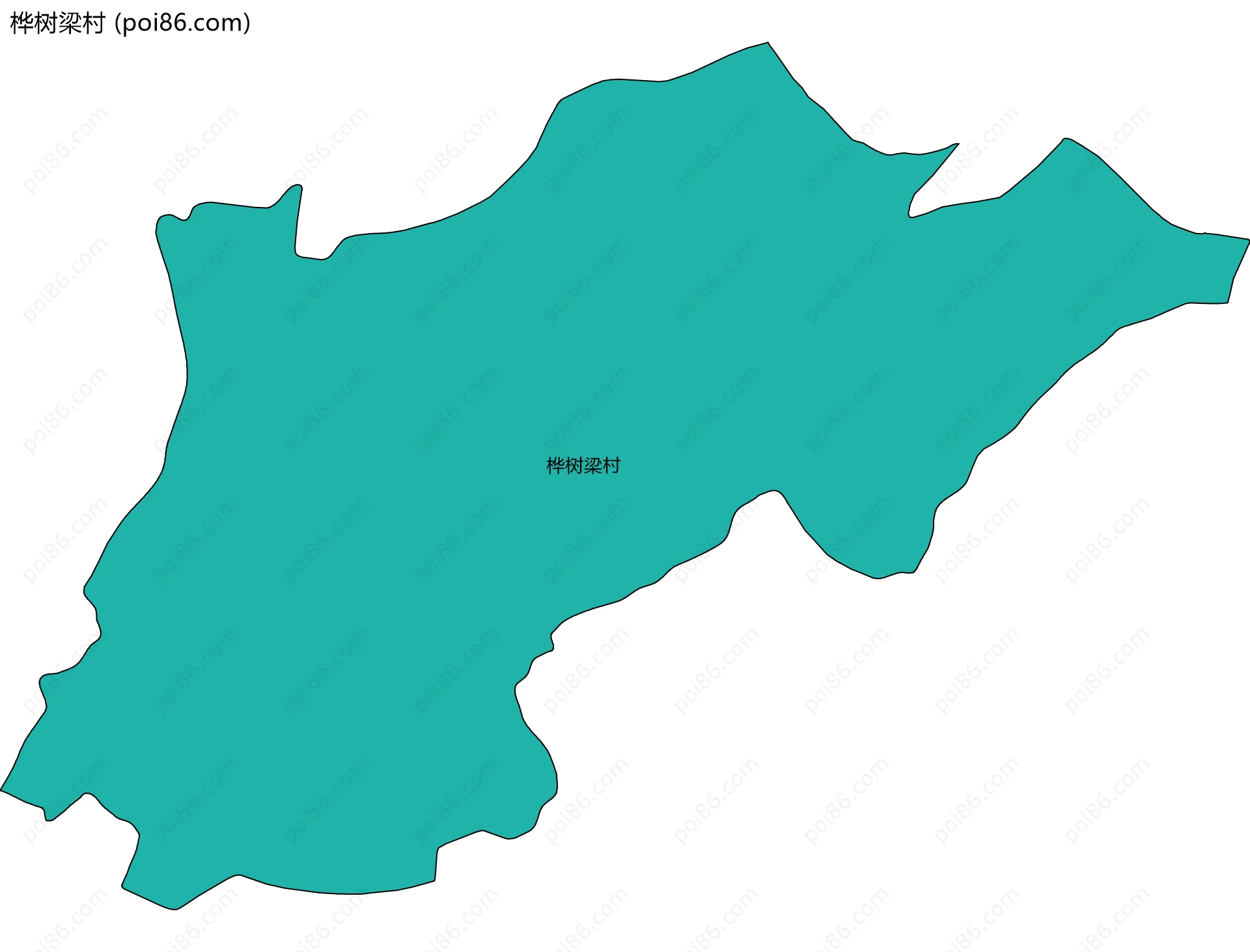 桦树梁村边界地图