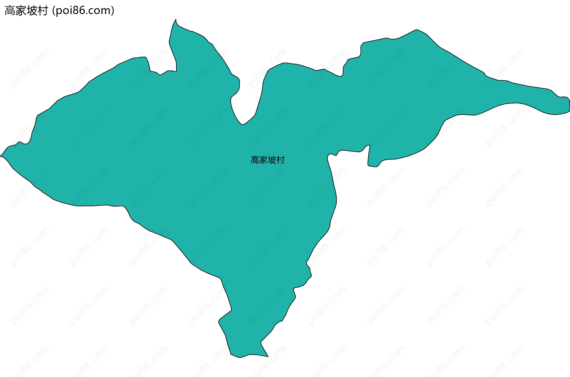 高家坡村边界地图