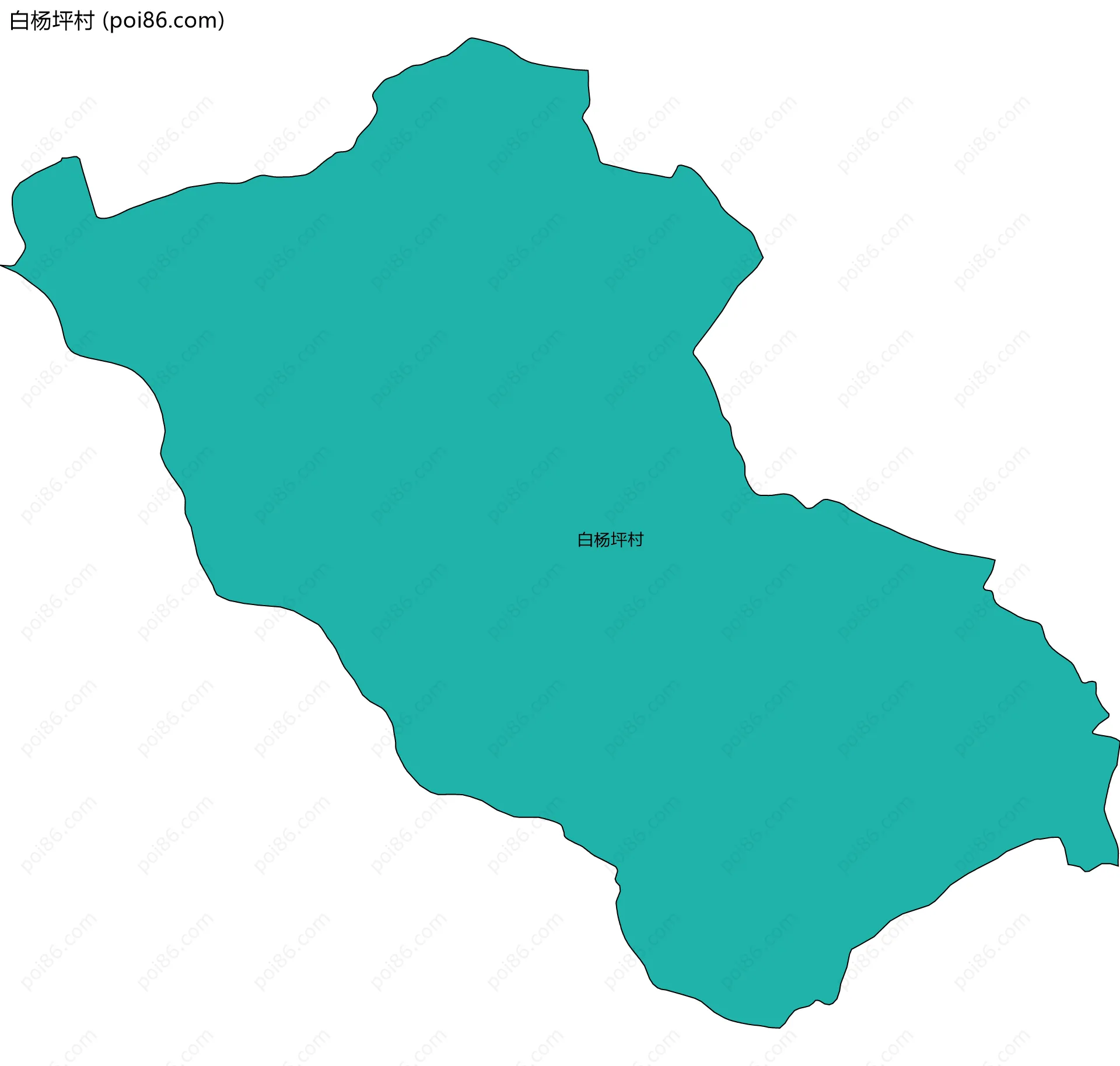 白杨坪村边界地图