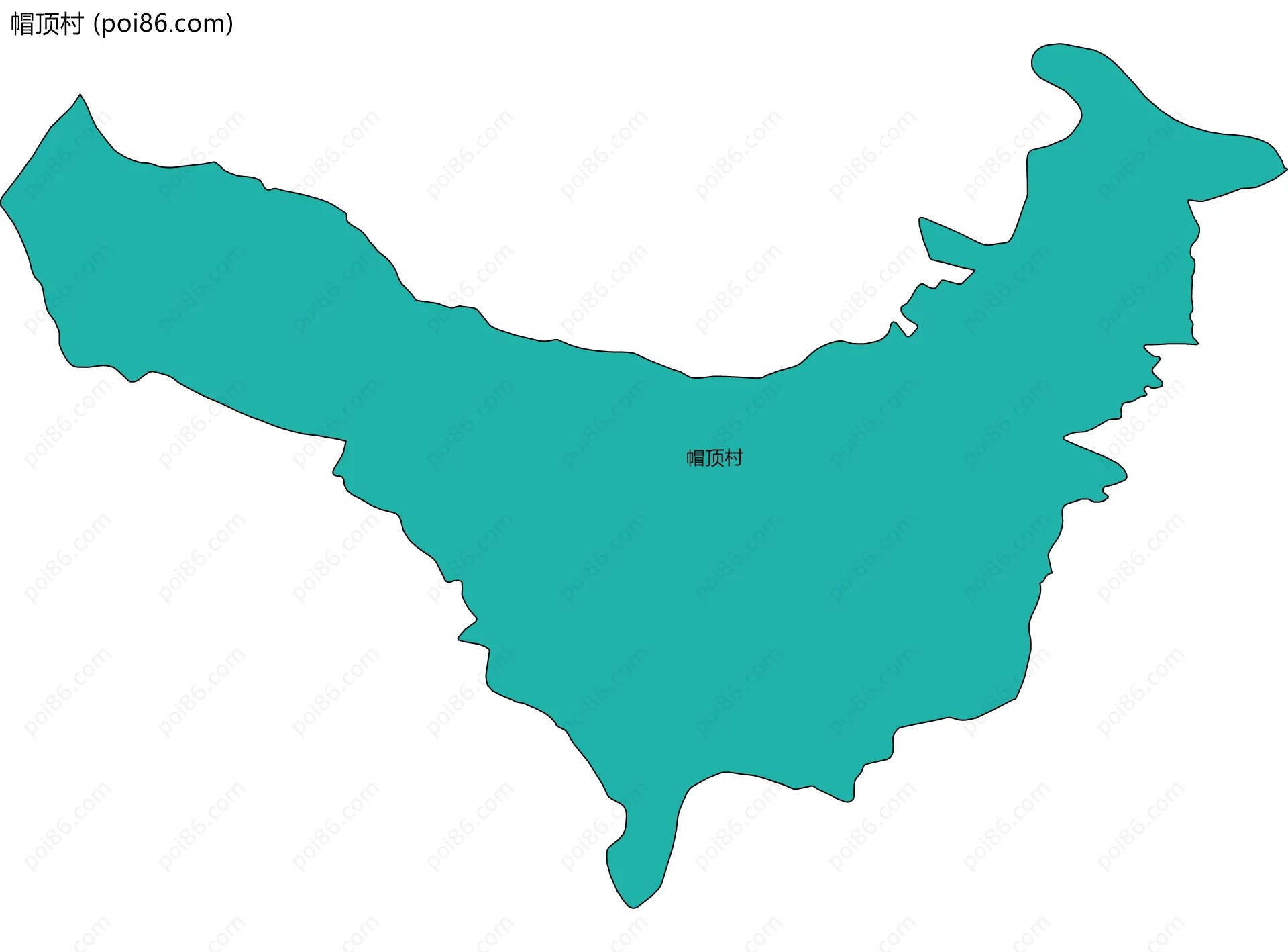 帽顶村边界地图