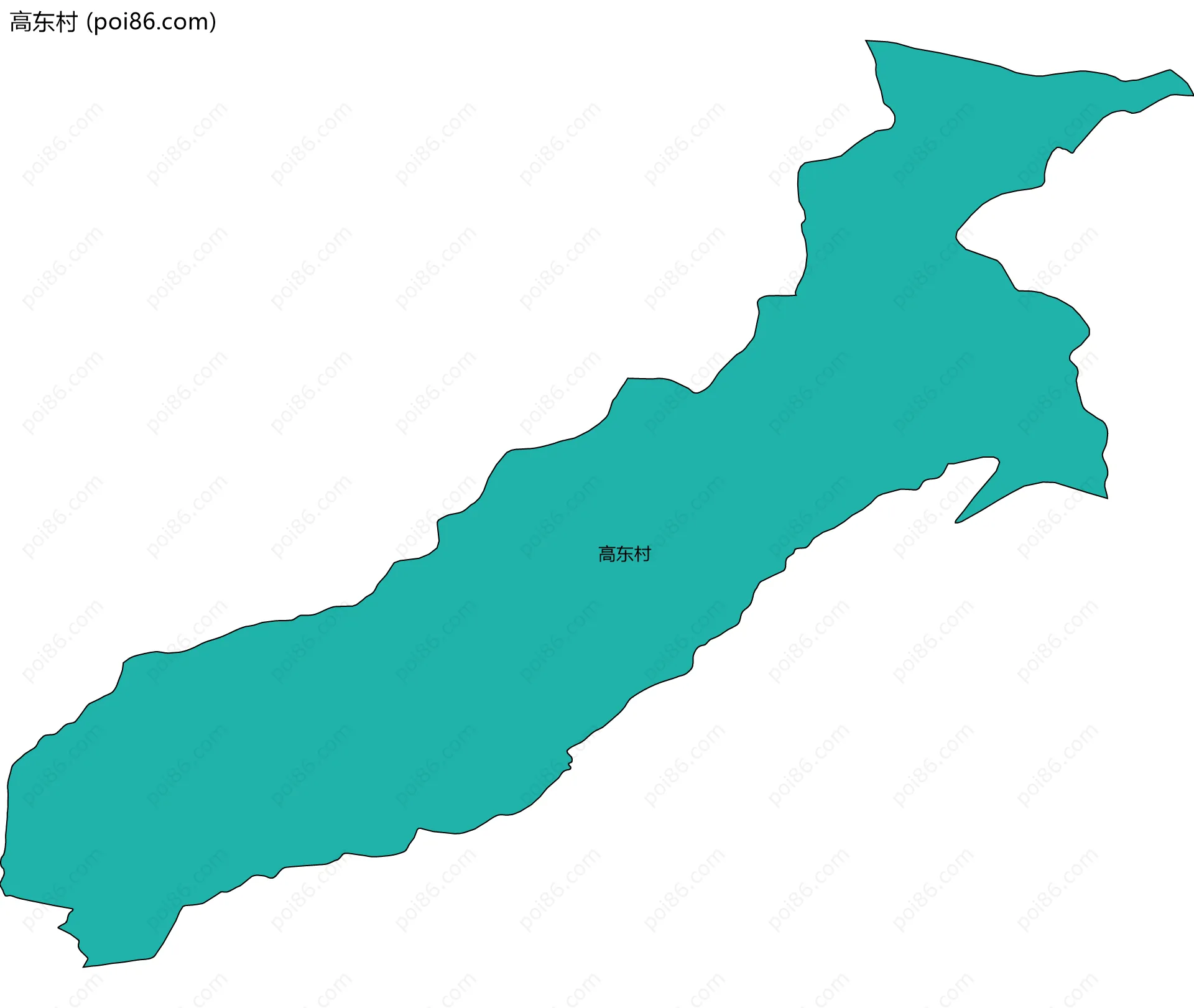 高东村边界地图