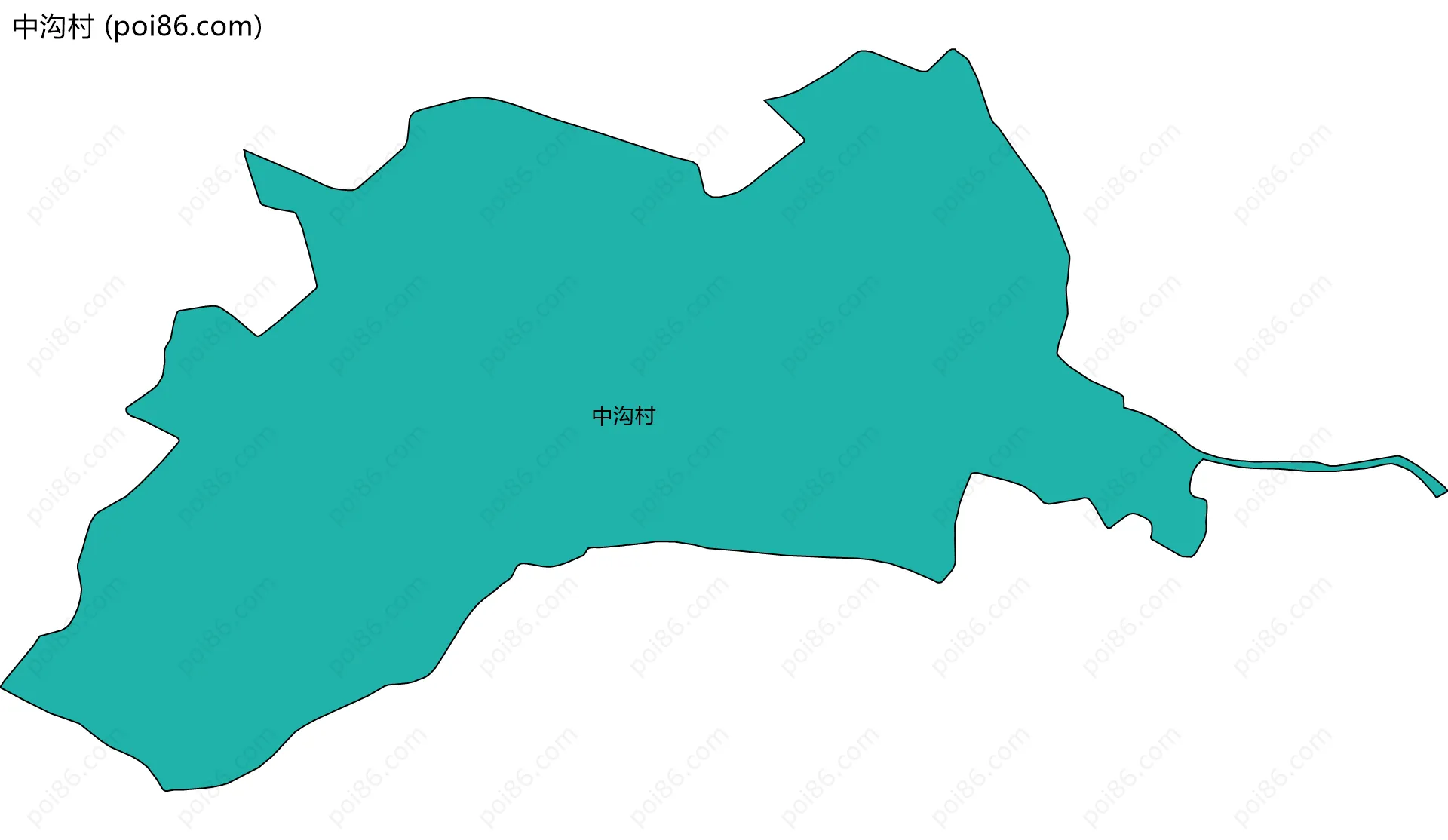 中沟村边界地图