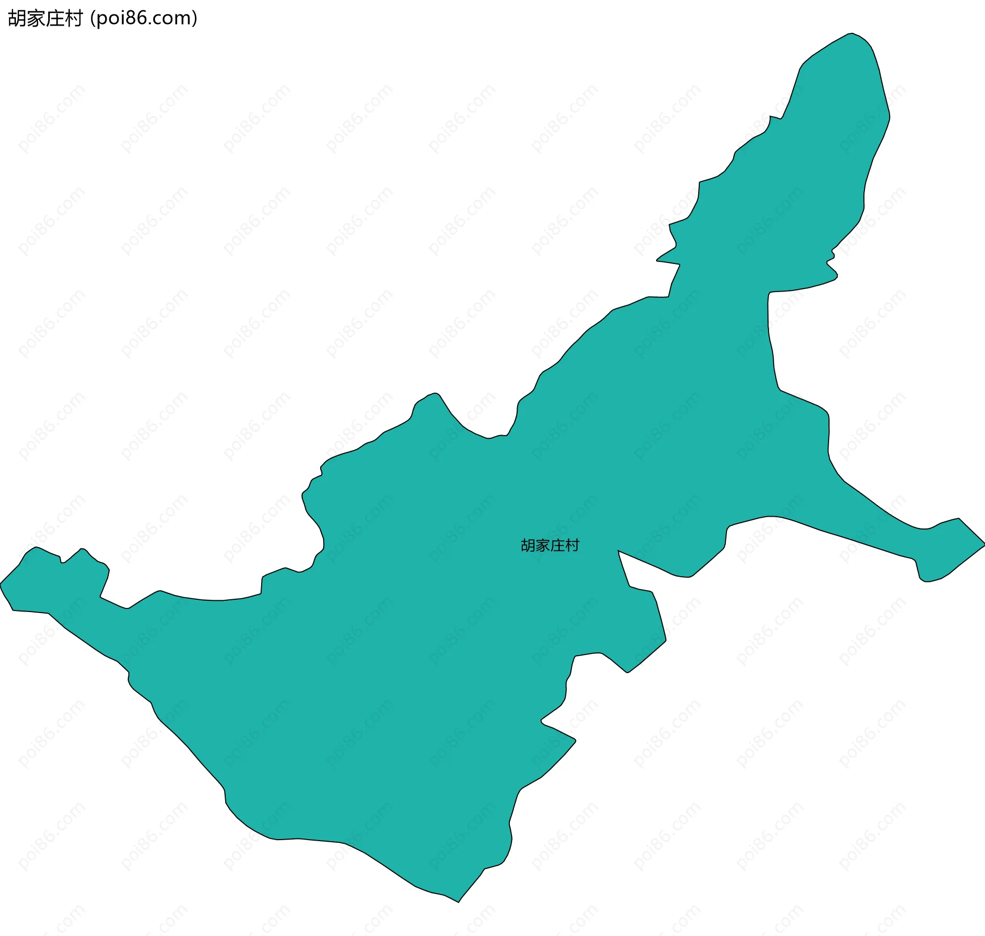 胡家庄村边界地图