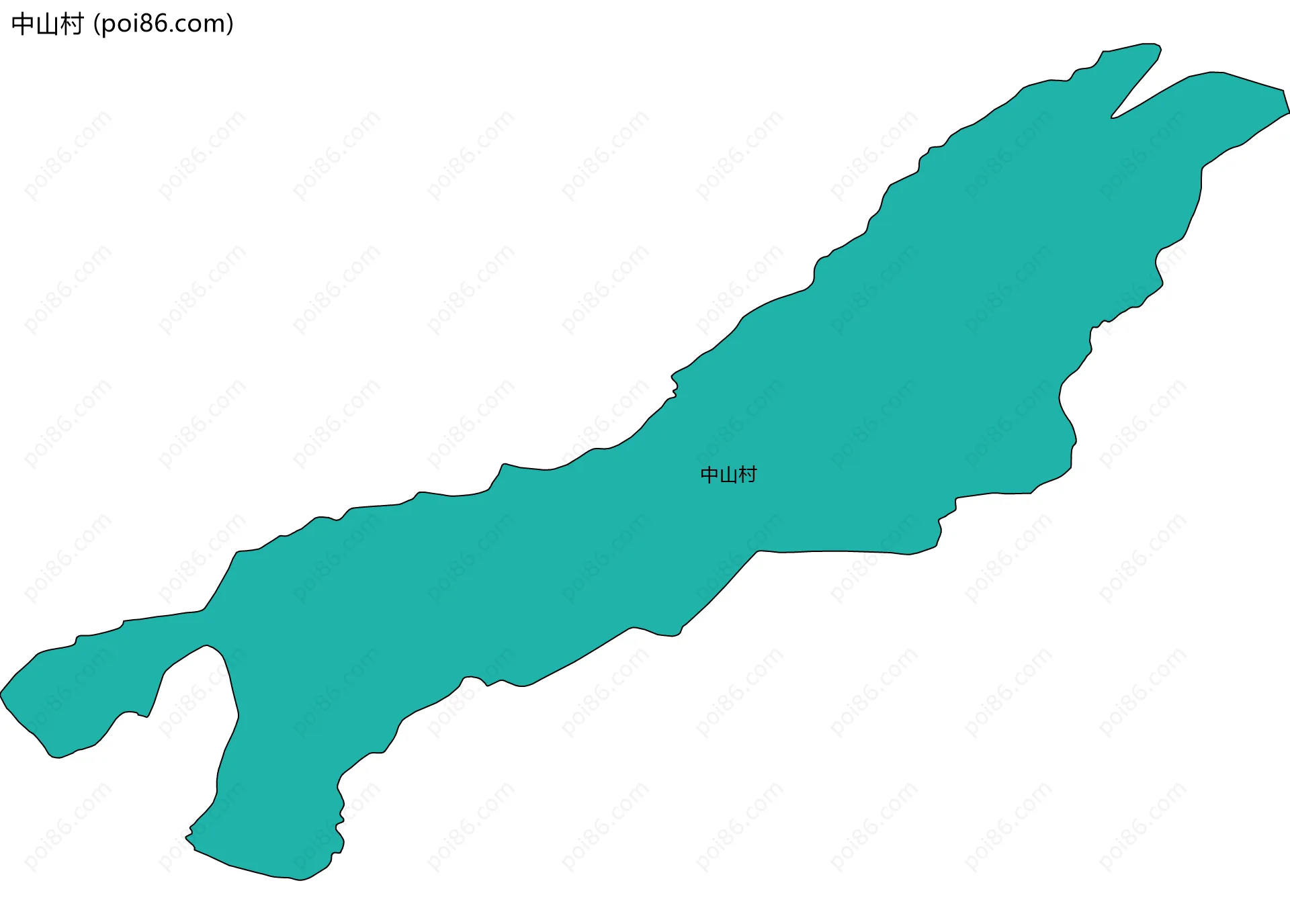 中山村边界地图
