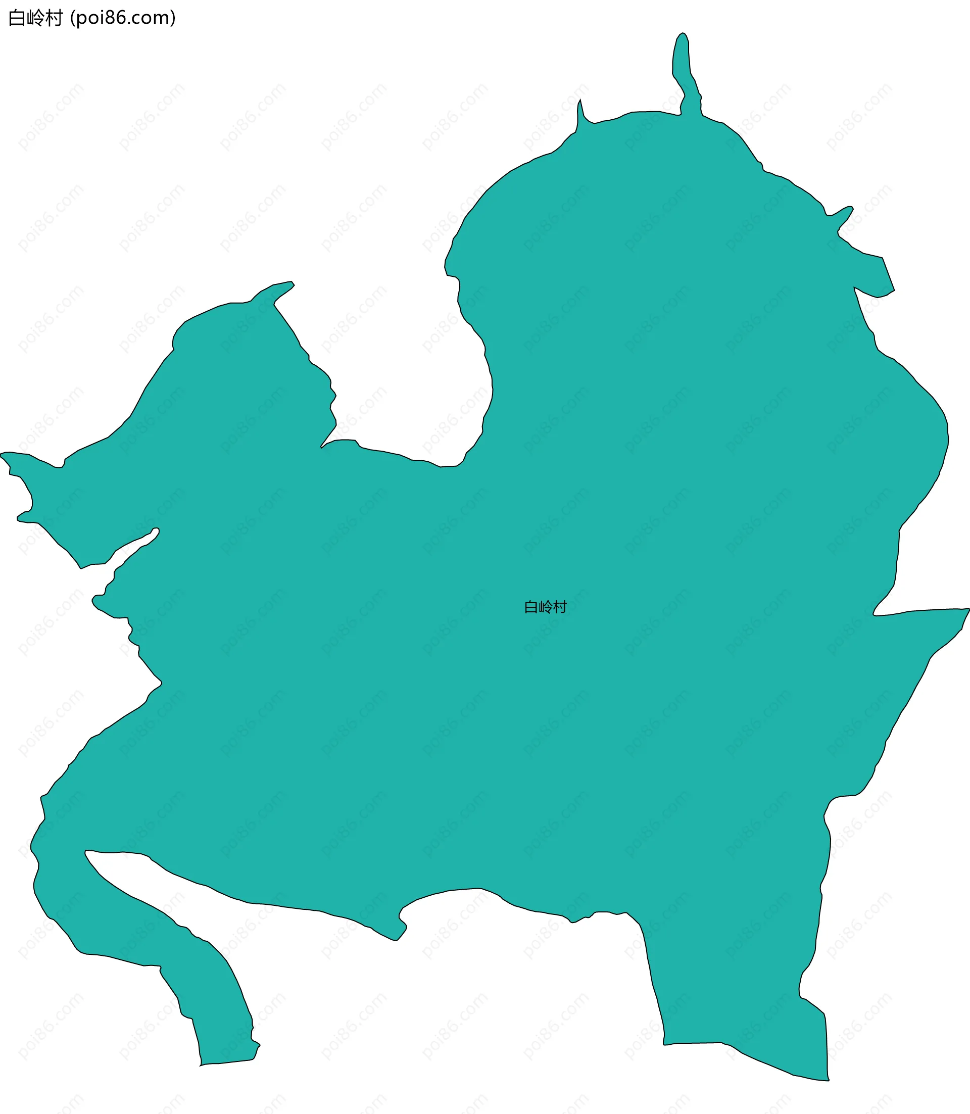 白岭村边界地图