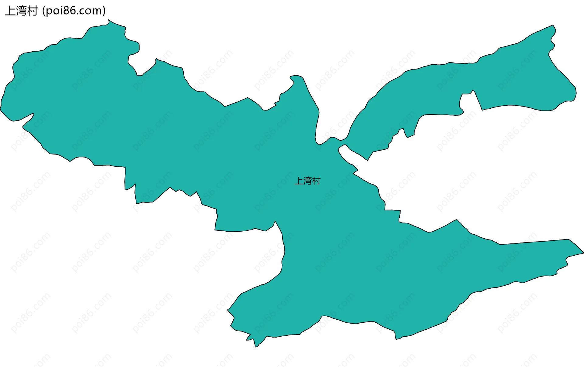 上湾村边界地图