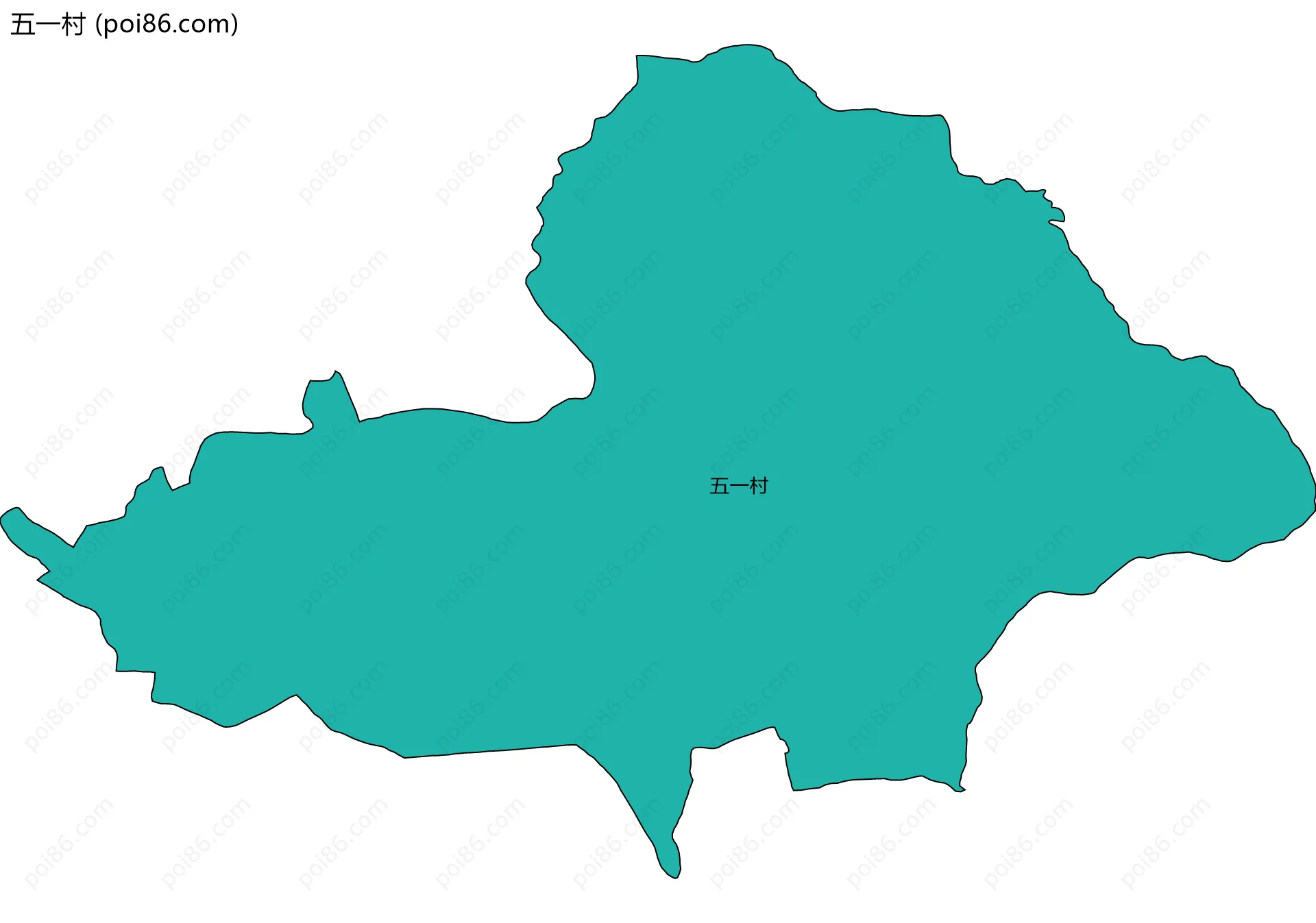 五一村边界地图