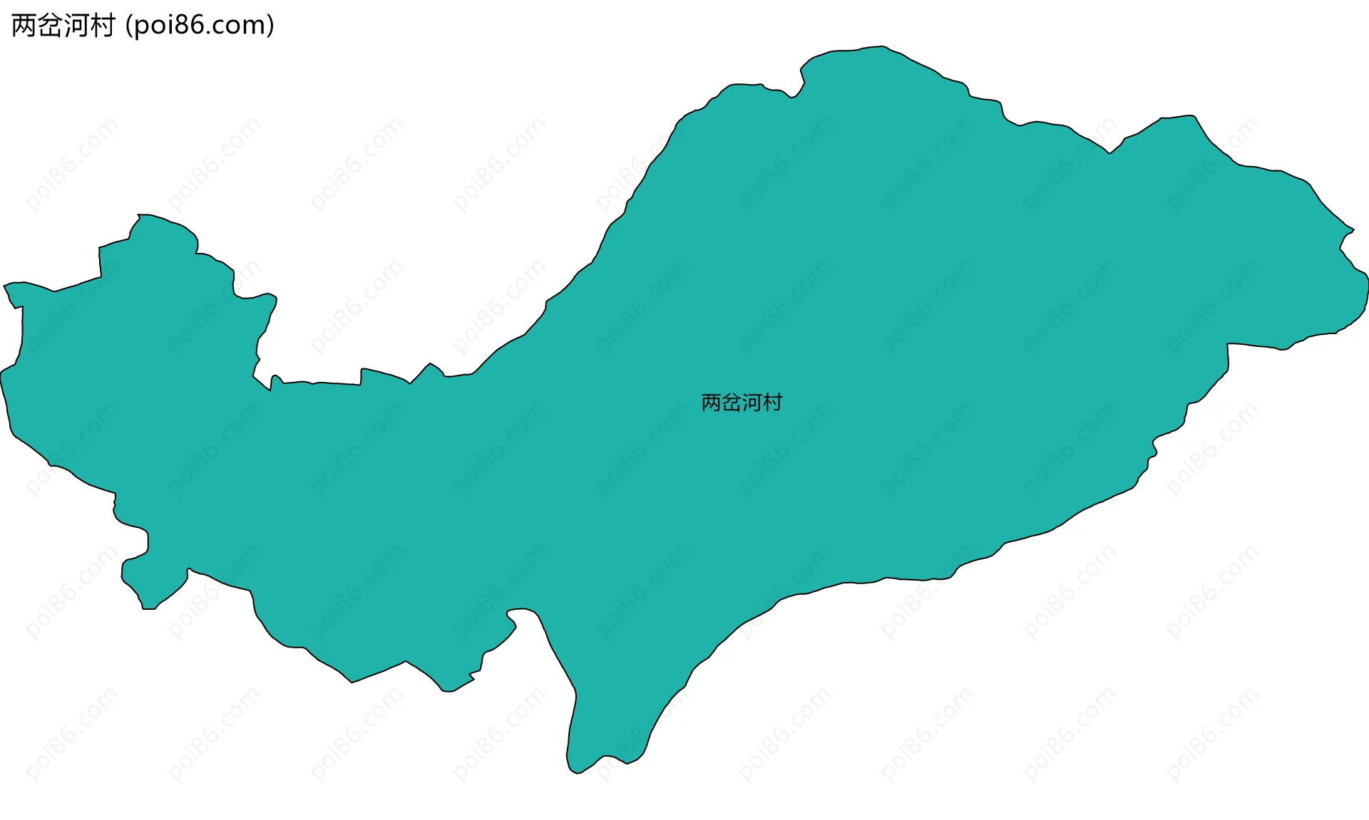两岔河村边界地图