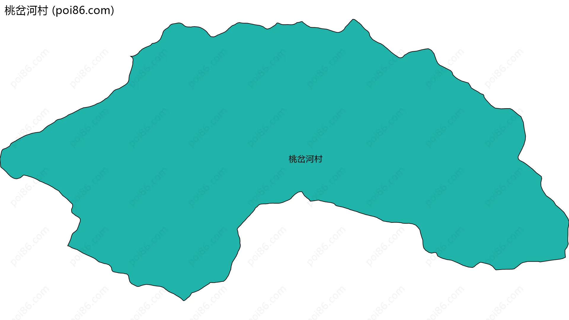 桃岔河村边界地图