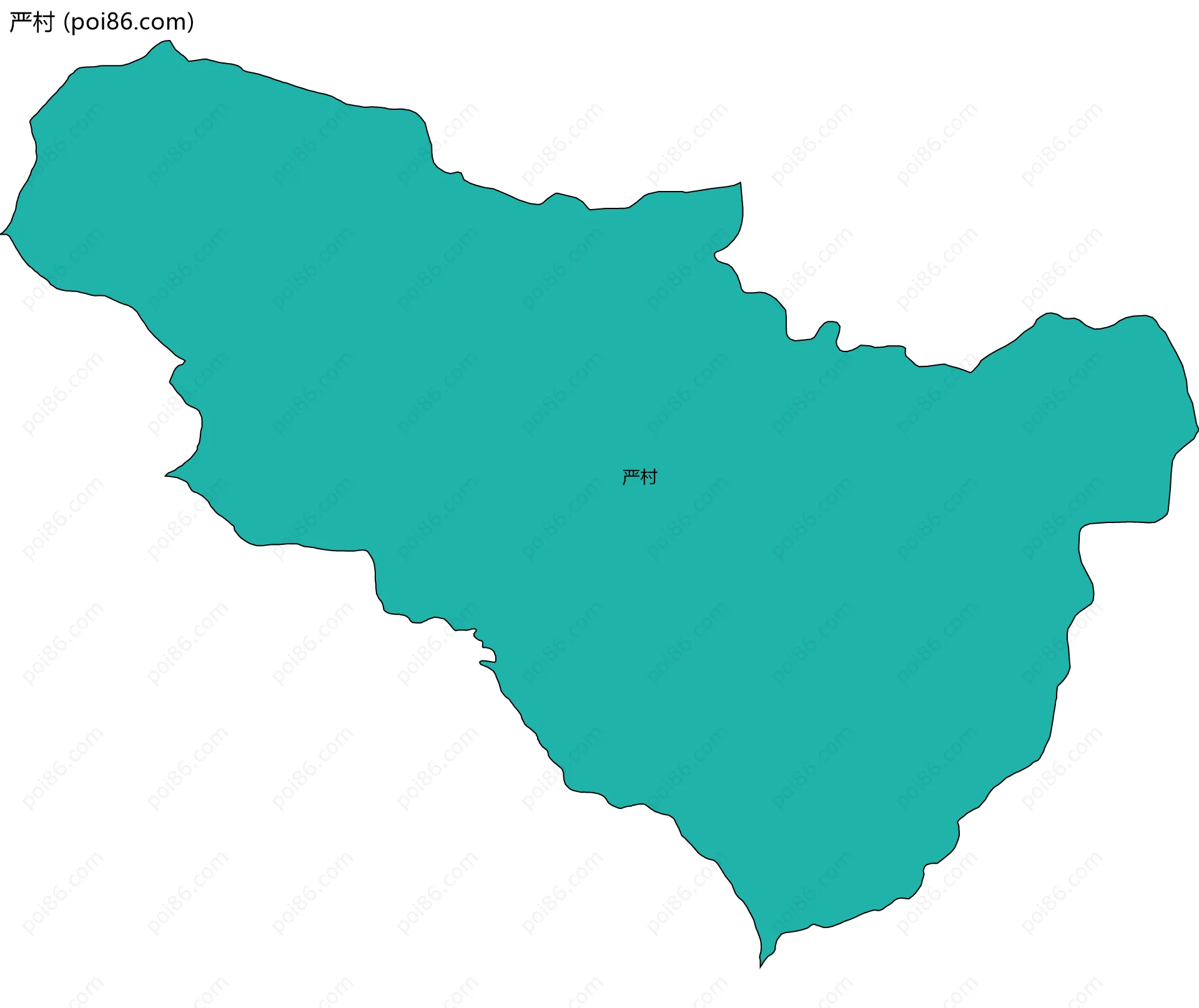 严村边界地图