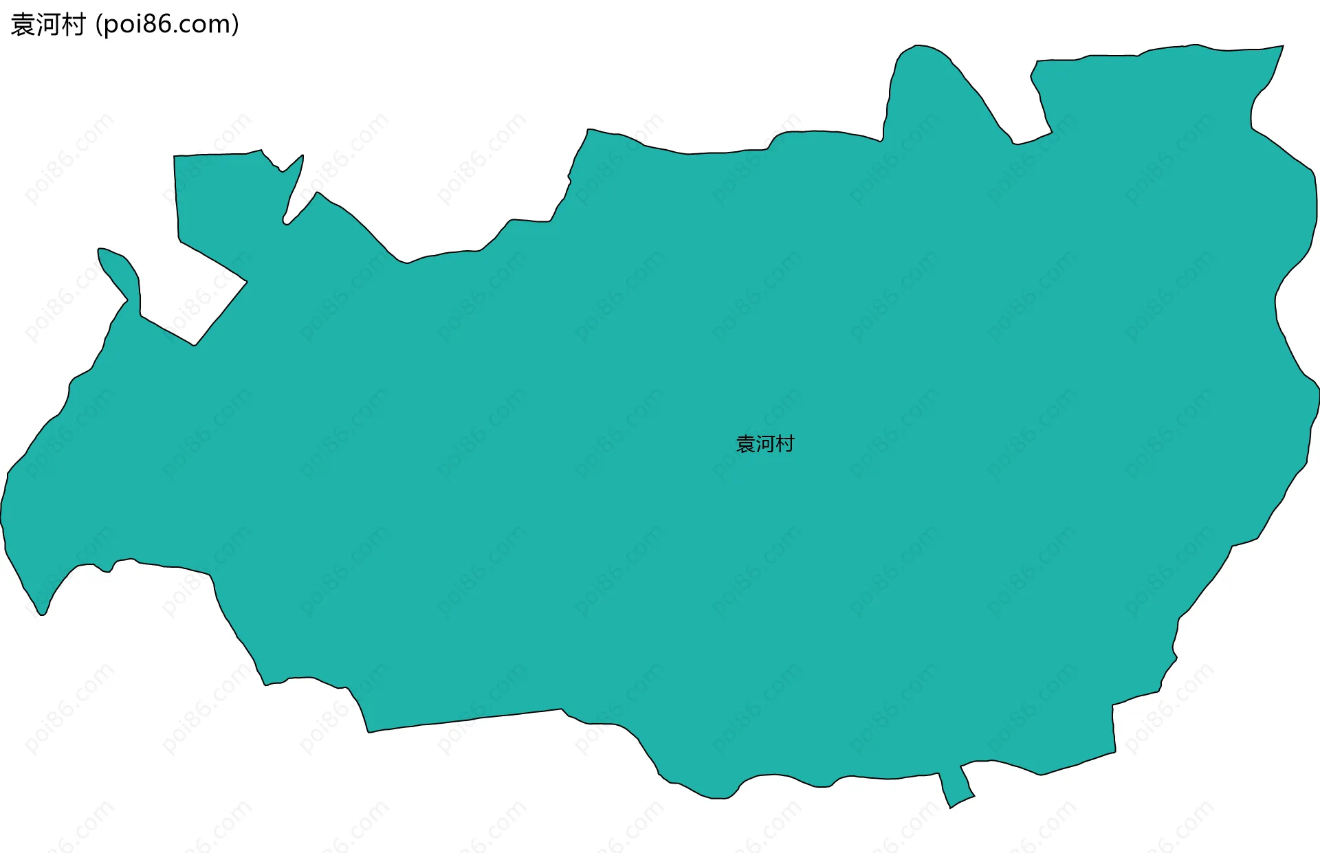 袁河村边界地图