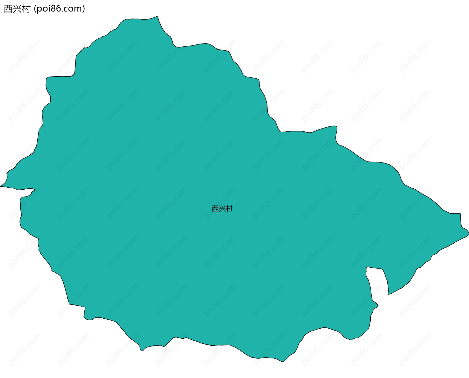 西兴村边界地图